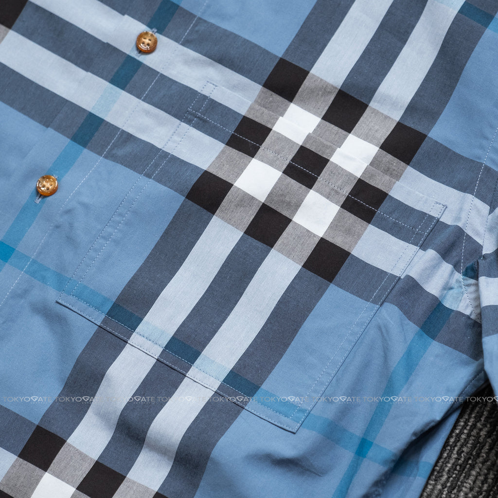 Áo sơ mi Burberry LS Claverdon Blue Jade Slim Fit