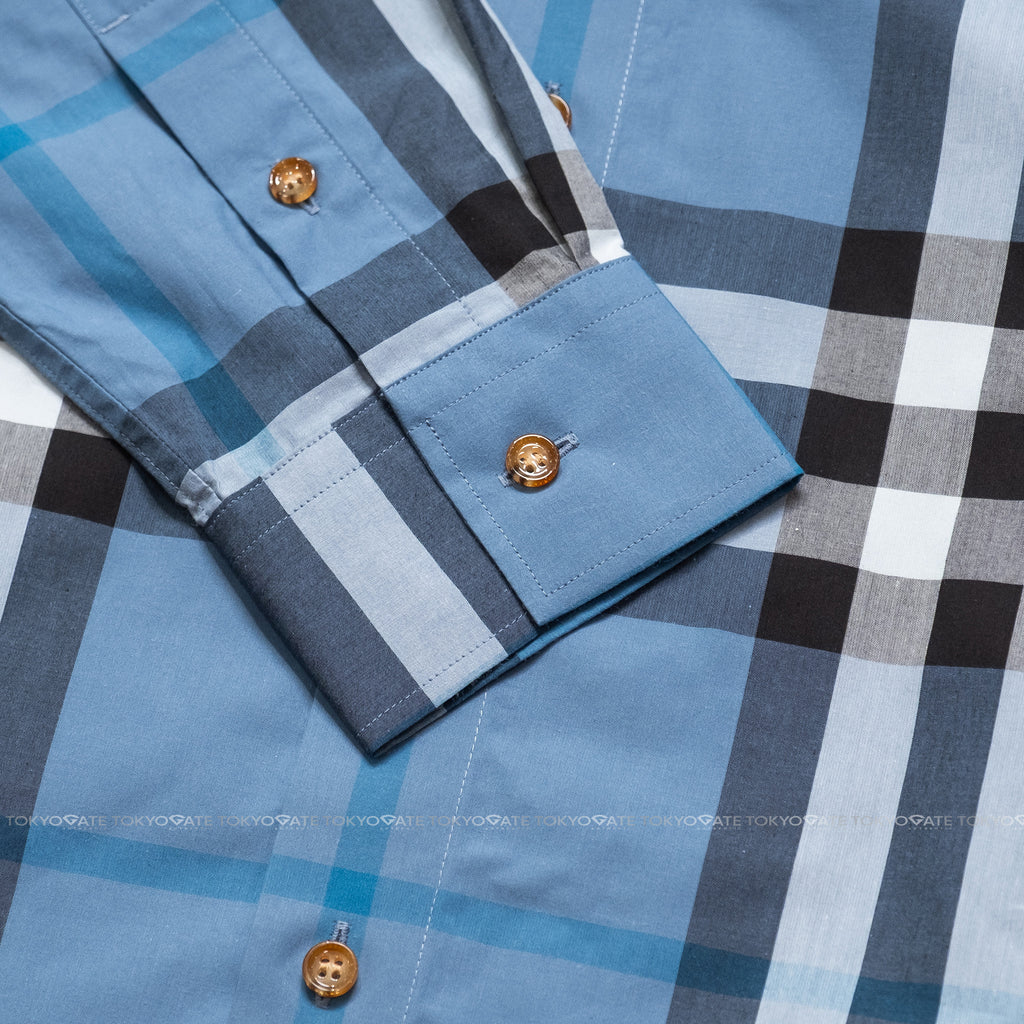 Áo sơ mi Burberry LS Claverdon Blue Jade Slim Fit