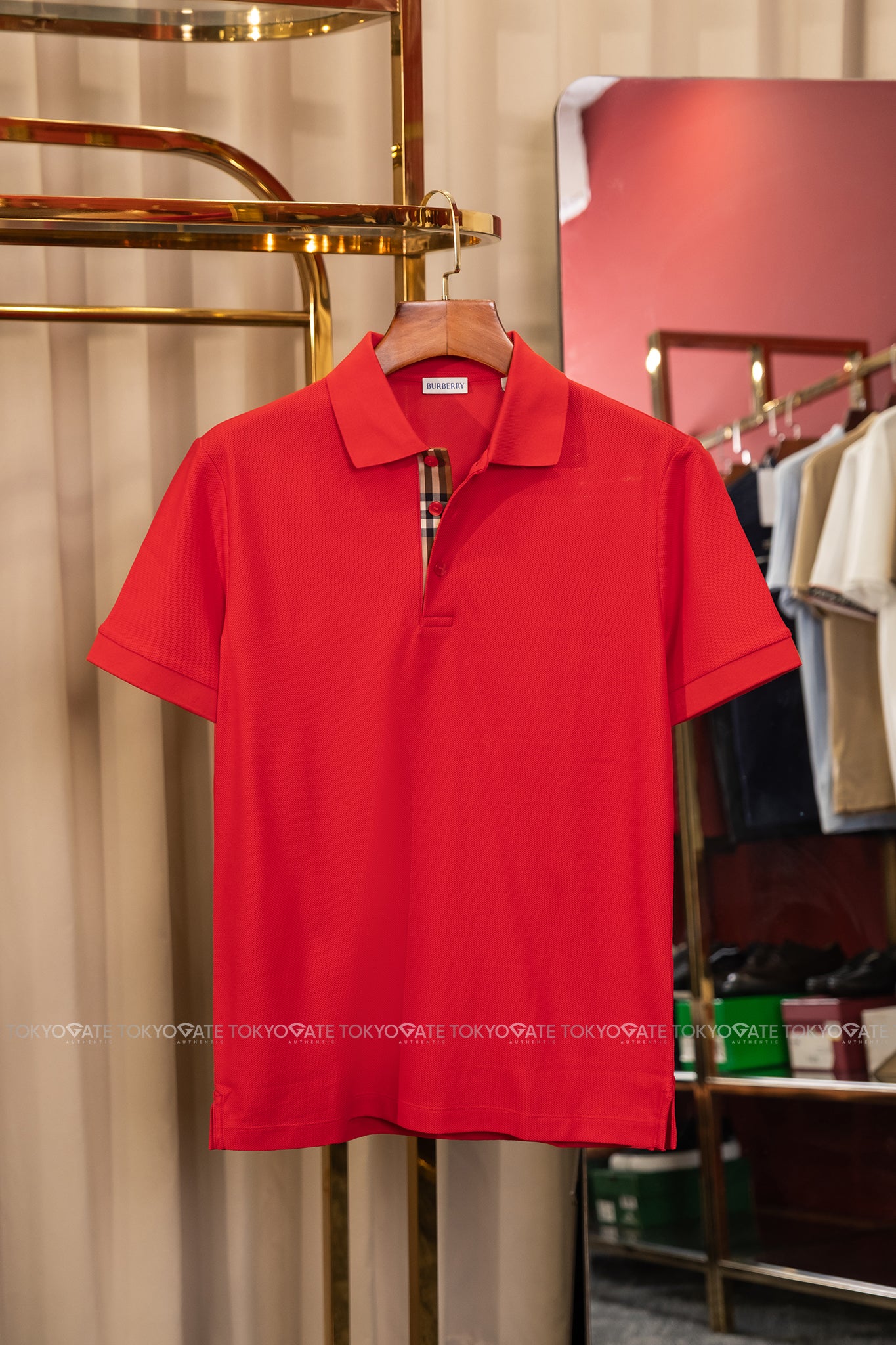 Áo polo Burberry SS Hartford Pillar Slim Fit