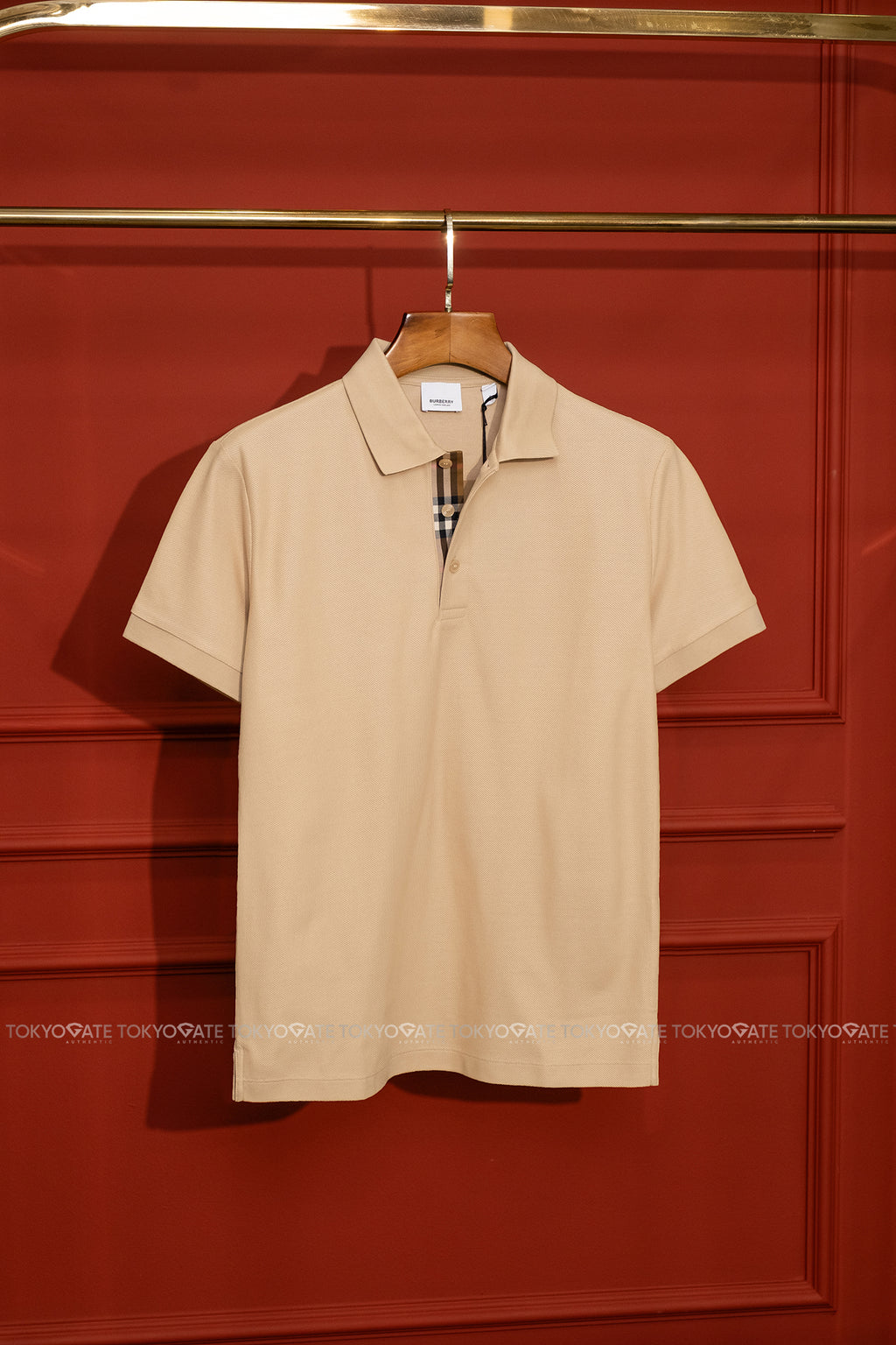 Áo polo Burberry SS Hartford Soft Fawn Slim Fit
