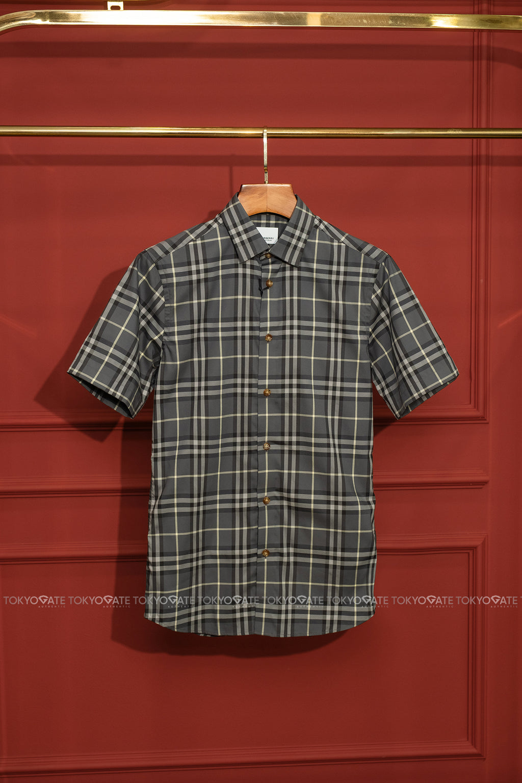 Áo sơ mi Burberry SS Shefford Seal Grey Slim Fit