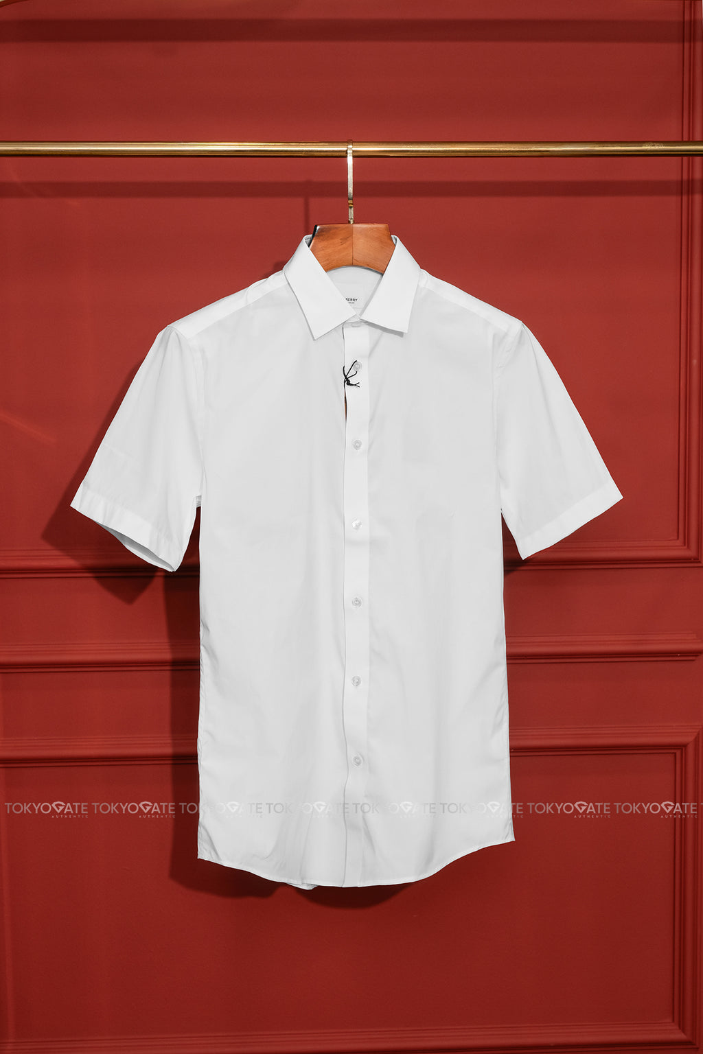 Áo sơ mi Burrbery SS Shefford Optic White Slim Fit