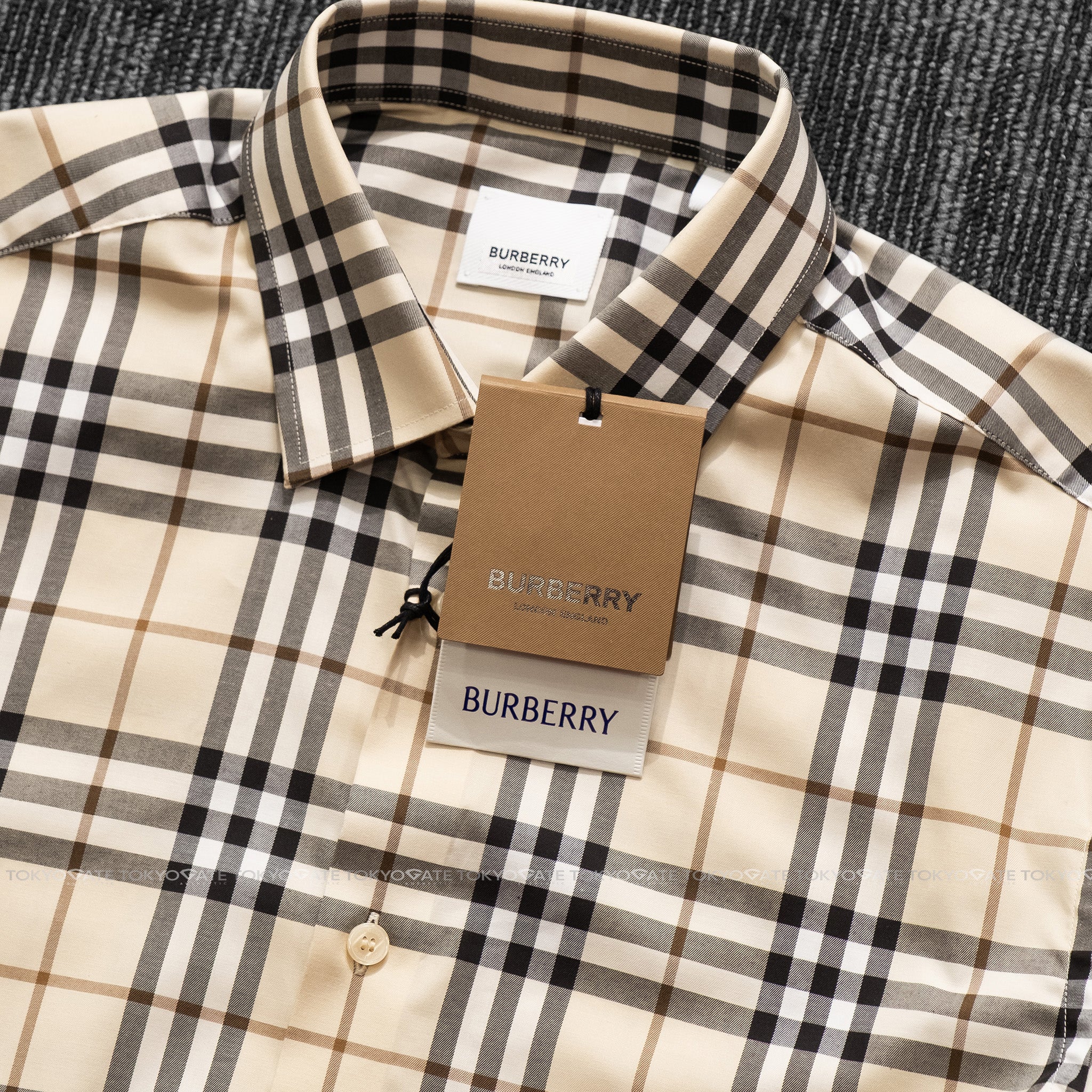 Áo sơ mi Burberry SS Shefford Modern Beige Slim Fit