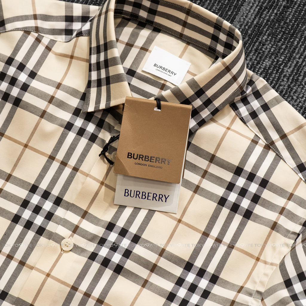 Áo sơ mi Burberry LS Shefford Modern Beige Slim Fit