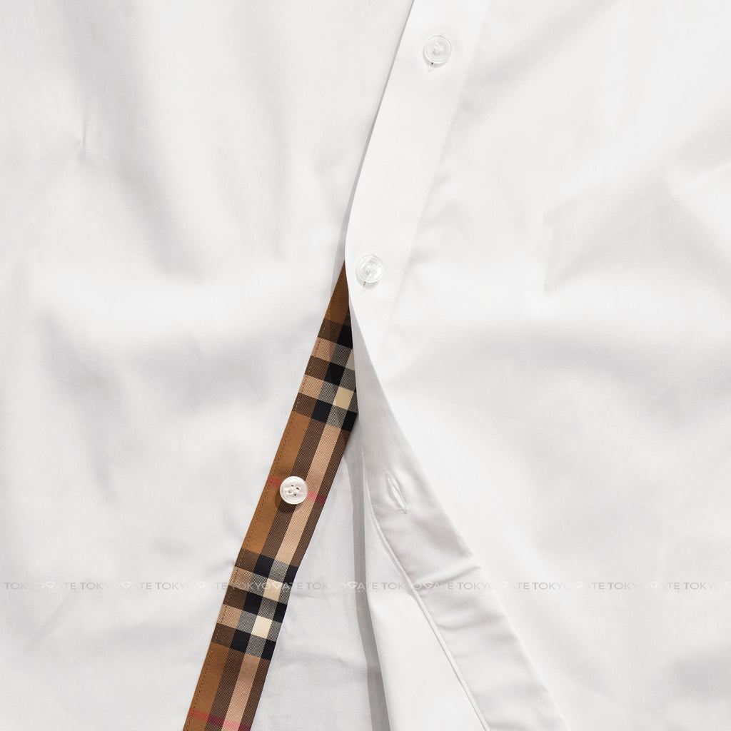 Áo sơ mi Burrbery SS Shefford Optic White Slim Fit