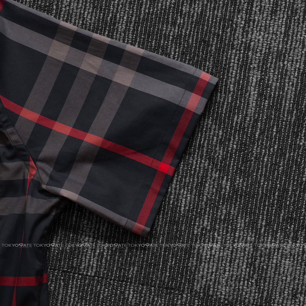 Áo sơ mi Burberry SS Claverdon Navy Grey Slim Fit