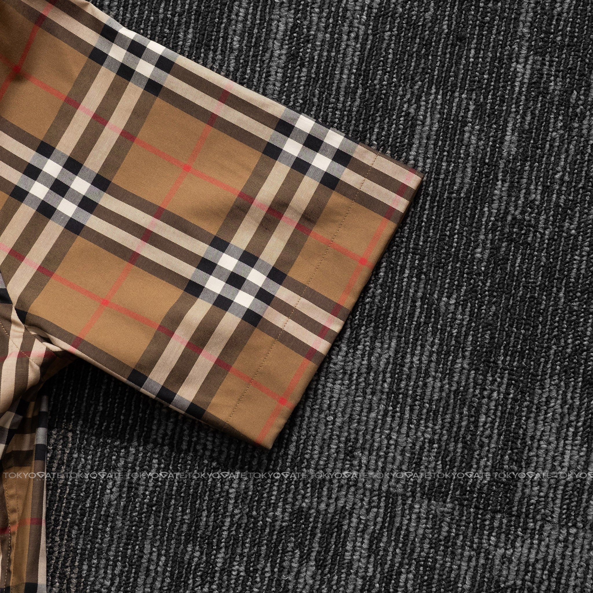 Áo sơ mi Burberry SS Shefford Taupe Brown Slim Fit