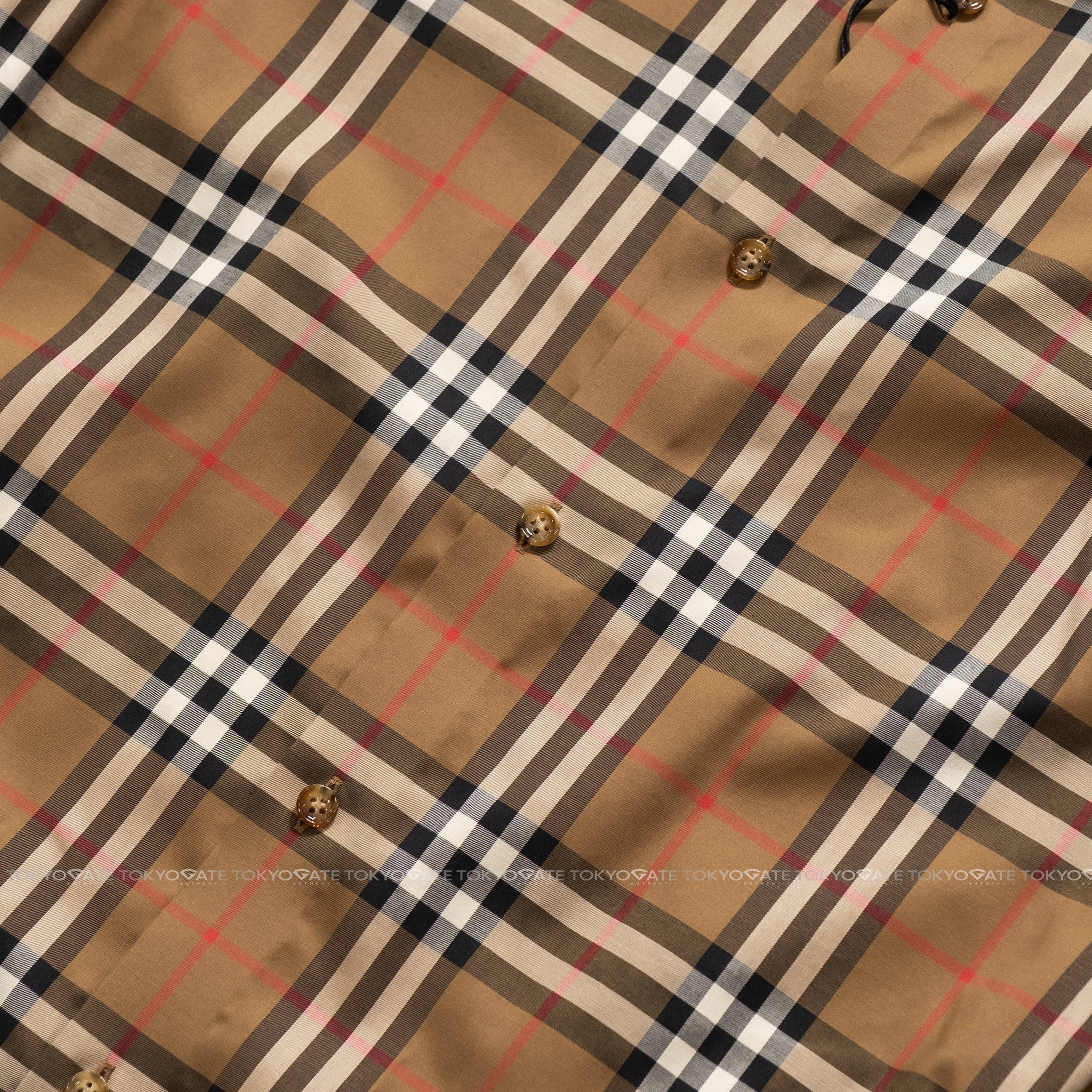 Áo sơ mi Burberry SS Shefford Taupe Brown Slim Fit