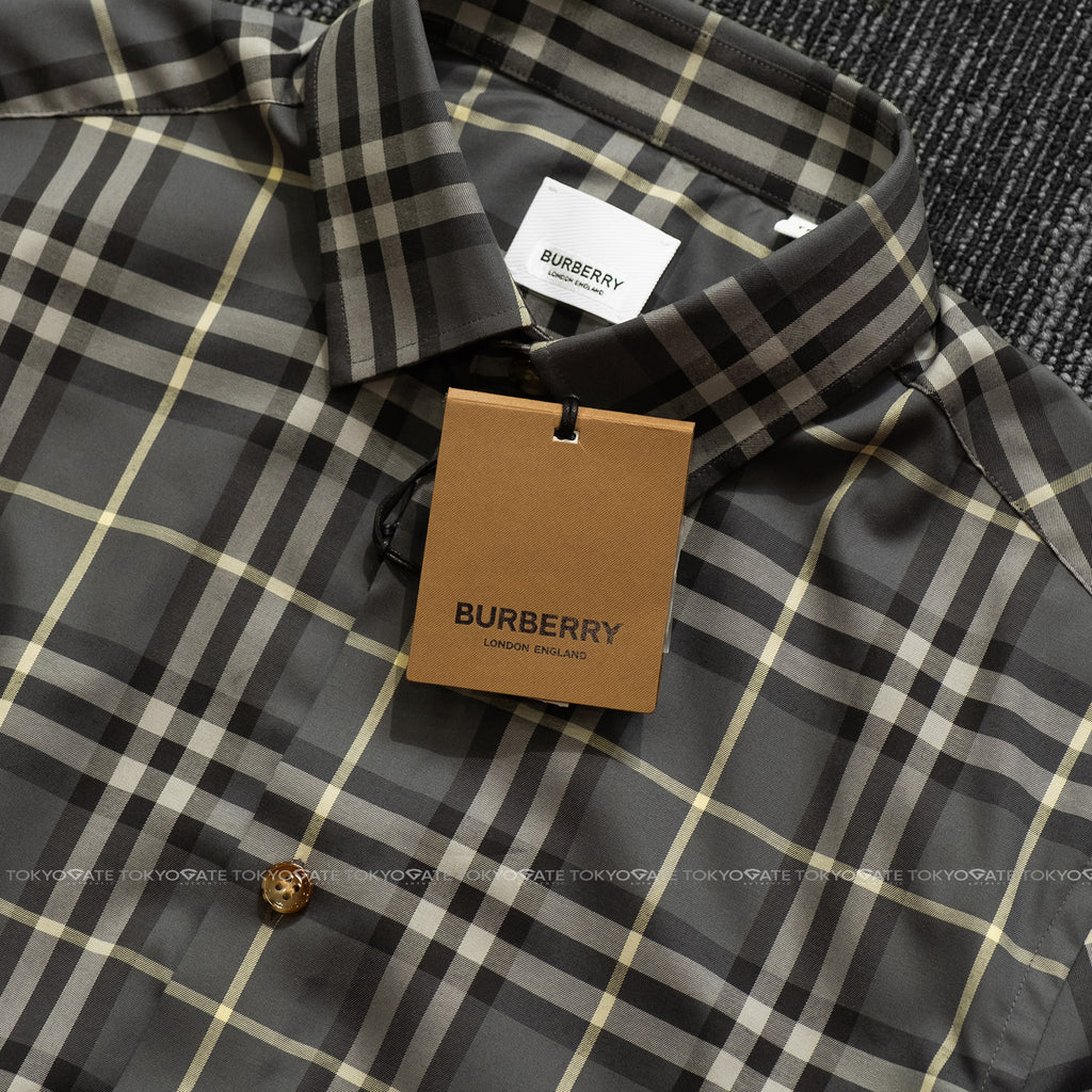 Áo sơ mi Burberry SS Shefford Seal Grey Slim Fit