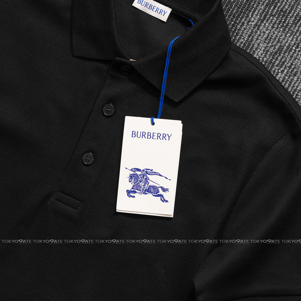 Áo polo Burberry SS Hartford Black Slim Fit