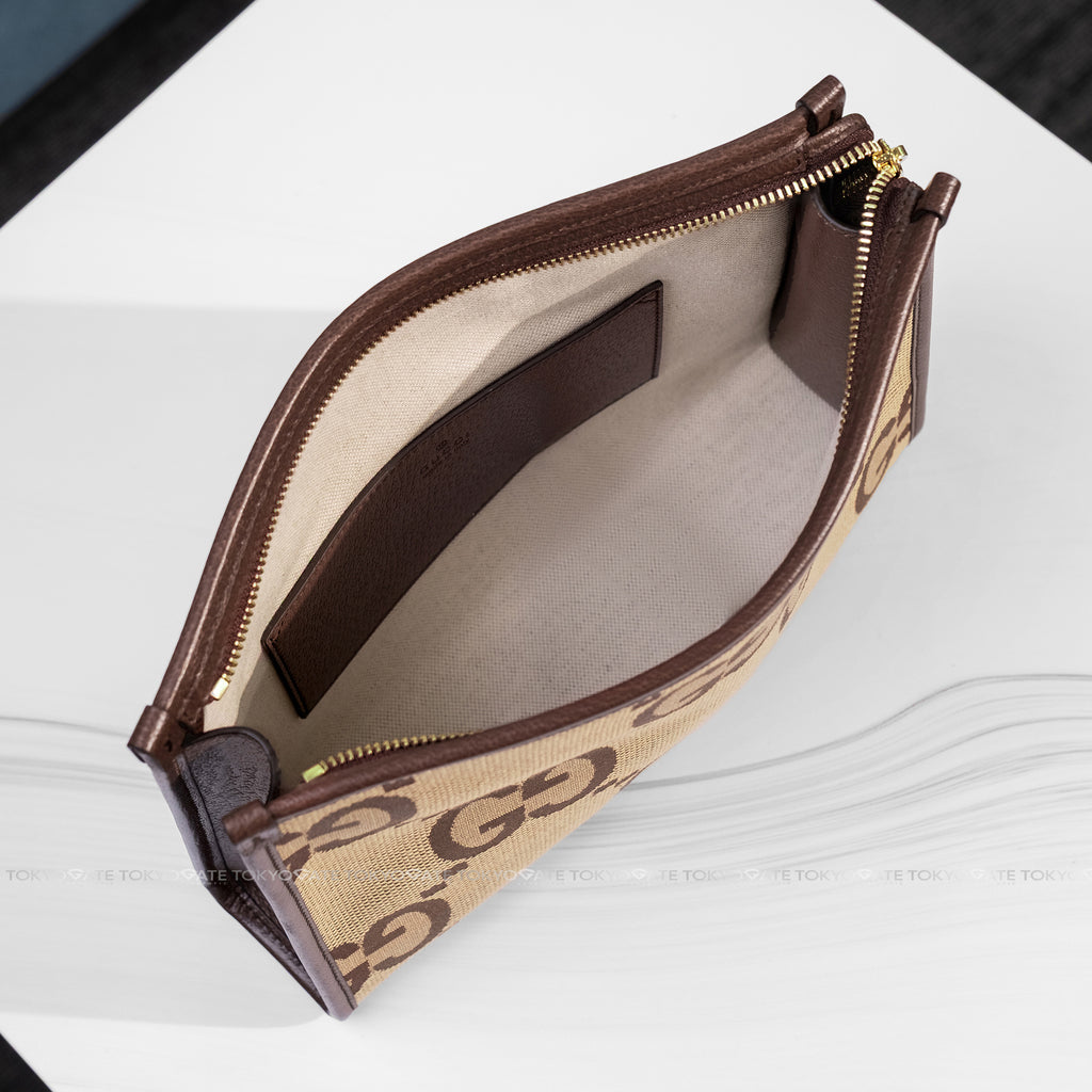 Clutch Gucci 699318 UKMBG 2572 Jumbo GG Pouch Camel