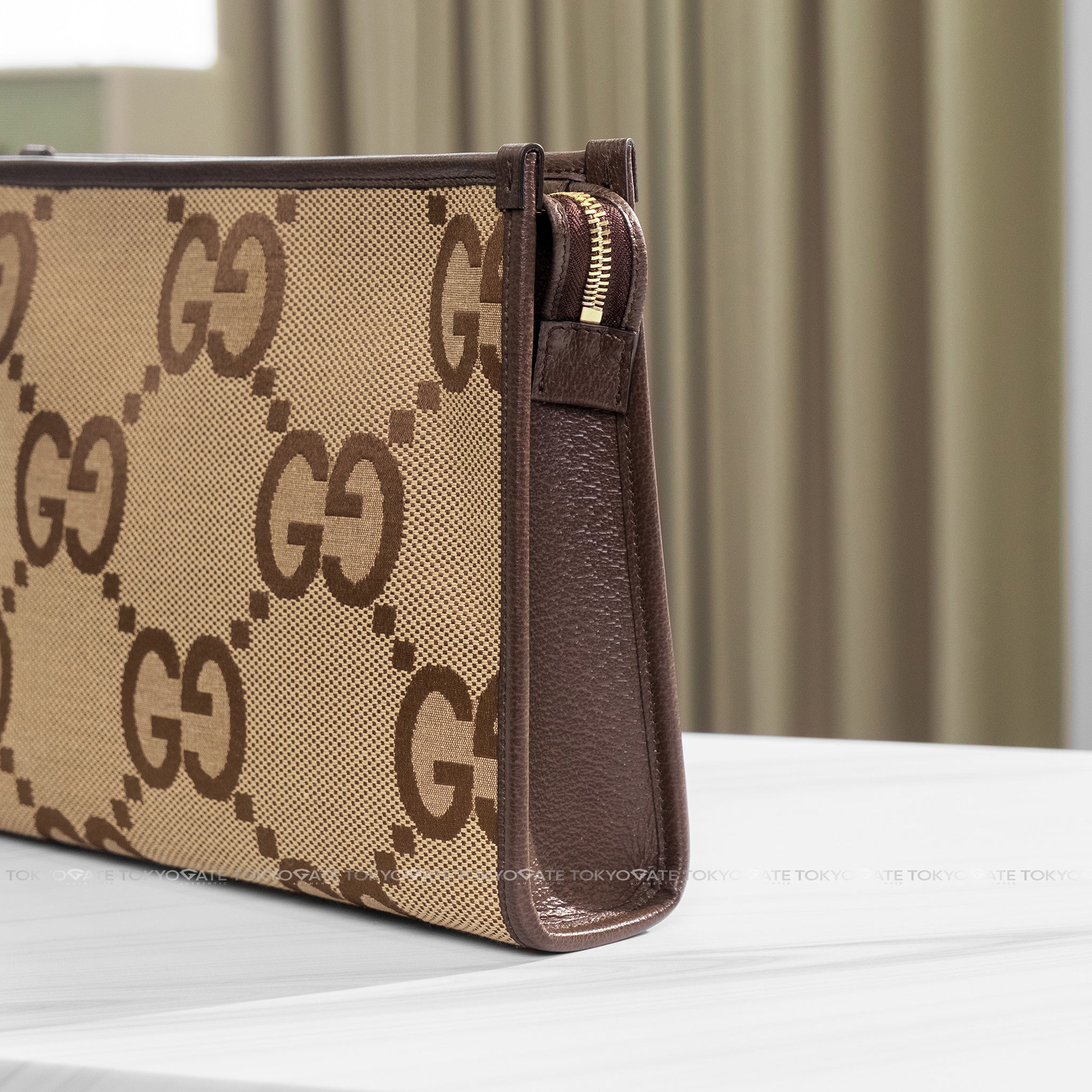 Clutch Gucci 699318 UKMBG 2572 Jumbo GG Pouch Camel