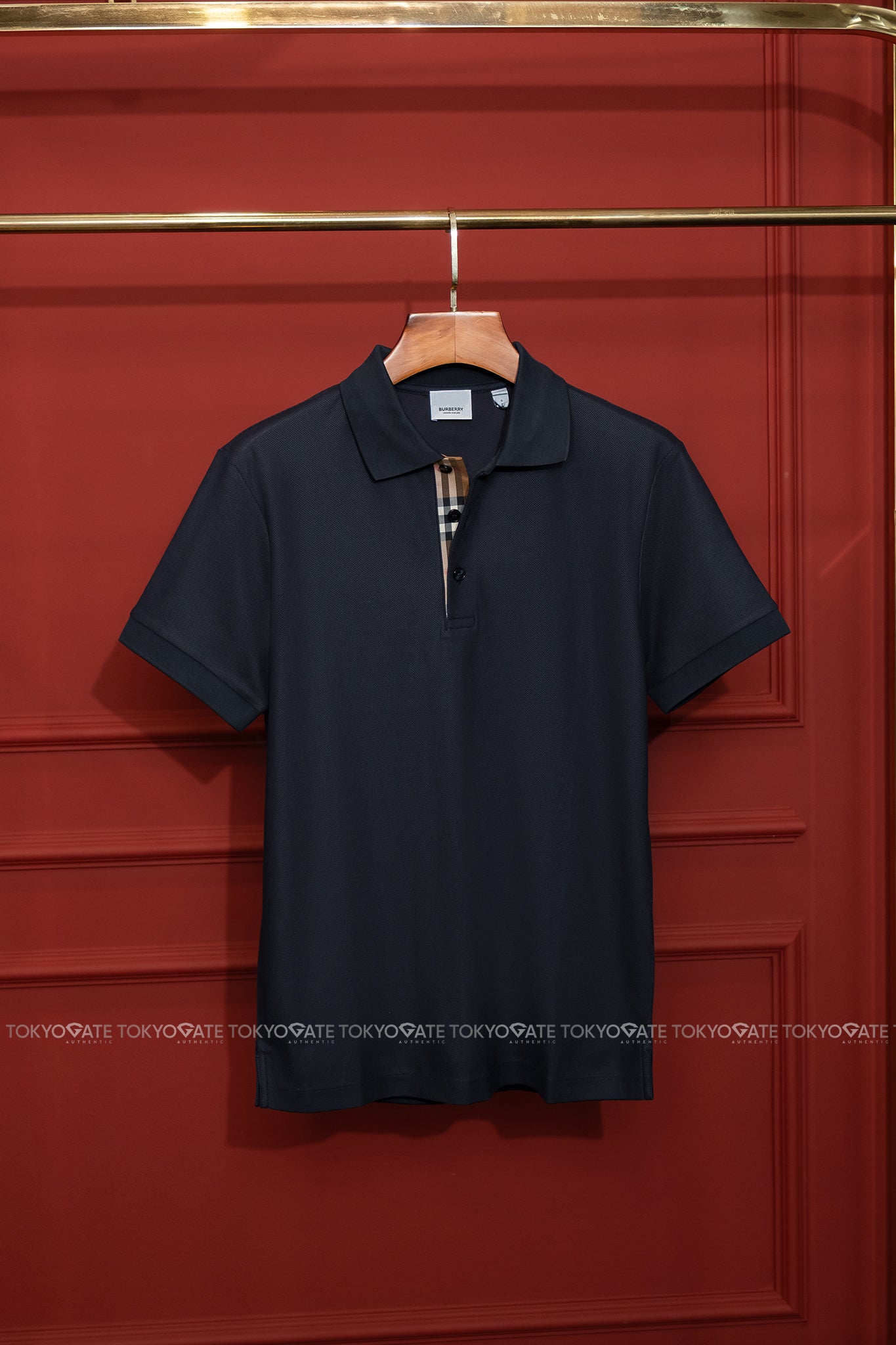 Áo polo Burberry SS Hartford Navy Black Slim Fit