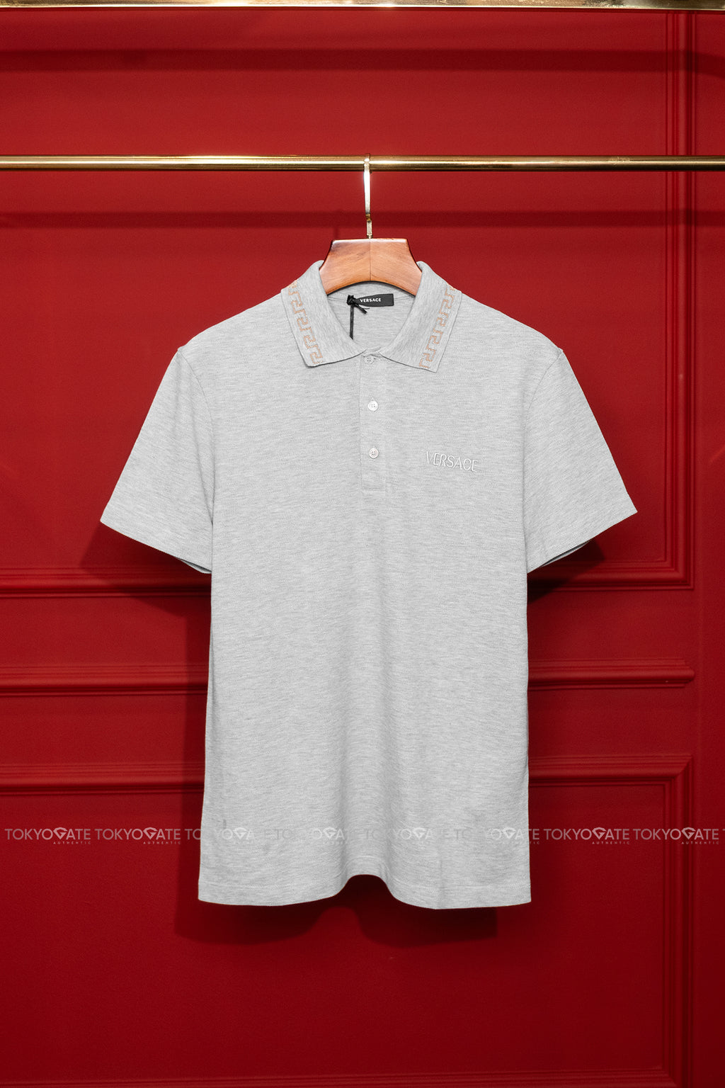 Áo polo Versace 1011851 A231377 2B130N Grey Regular Fit
