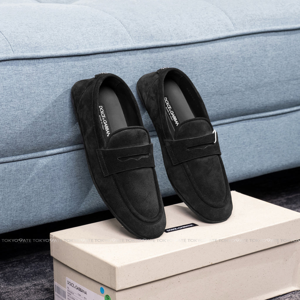 Giày D&G A50599 AS707 80999 Black Suede Leather