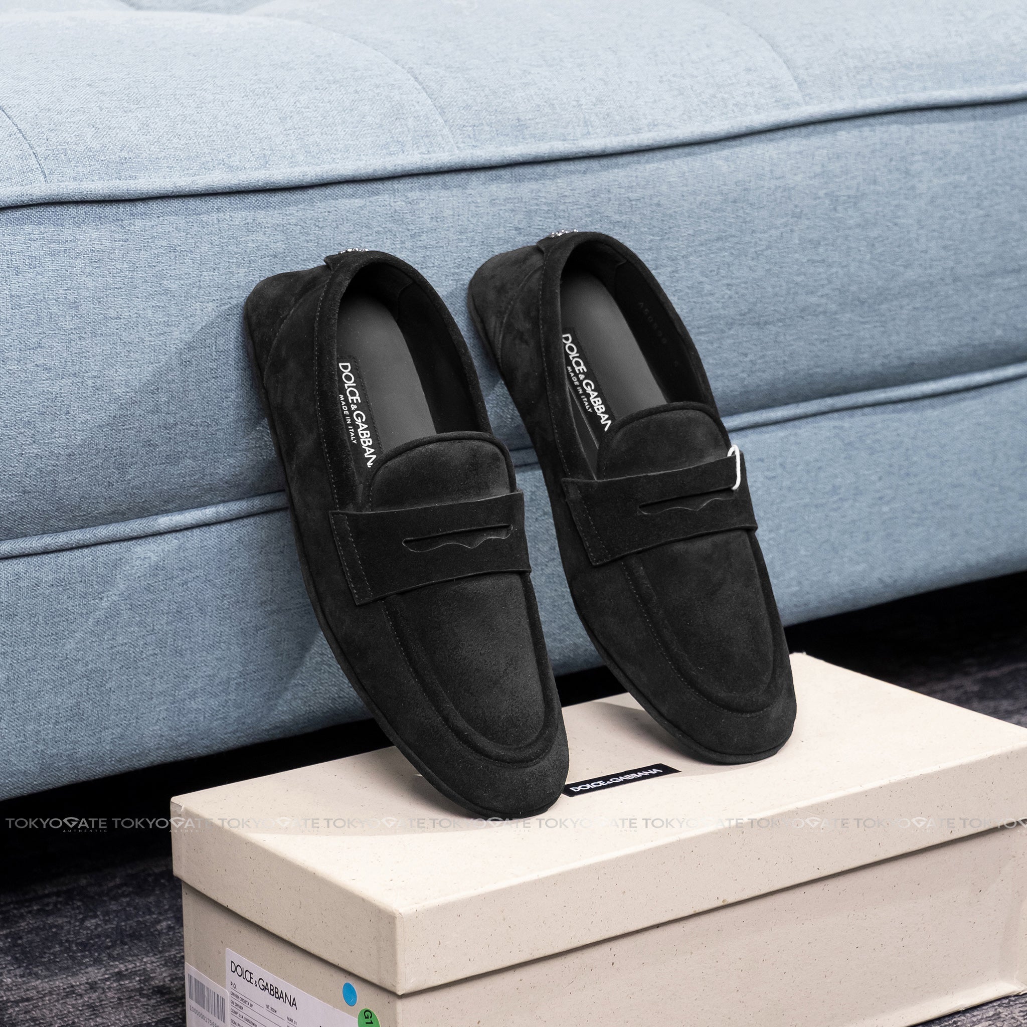 Giày D&G A50599 AS707 80999 Black Suede Leather