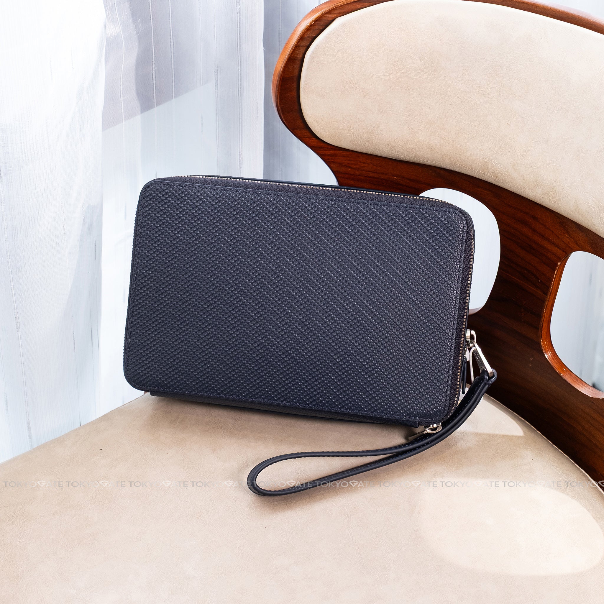 Clutch Lacoste NH2922CE 021 Chantaco Piqué Leather Zipped Pouch