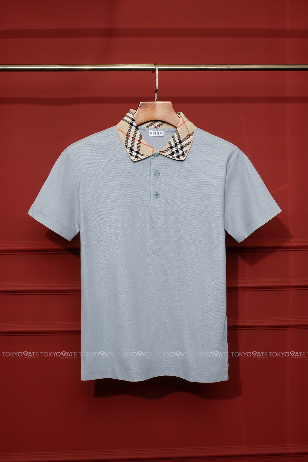 Áo polo Burberry 81269681 SP25 MW FOR Gale Grey Slim Fit