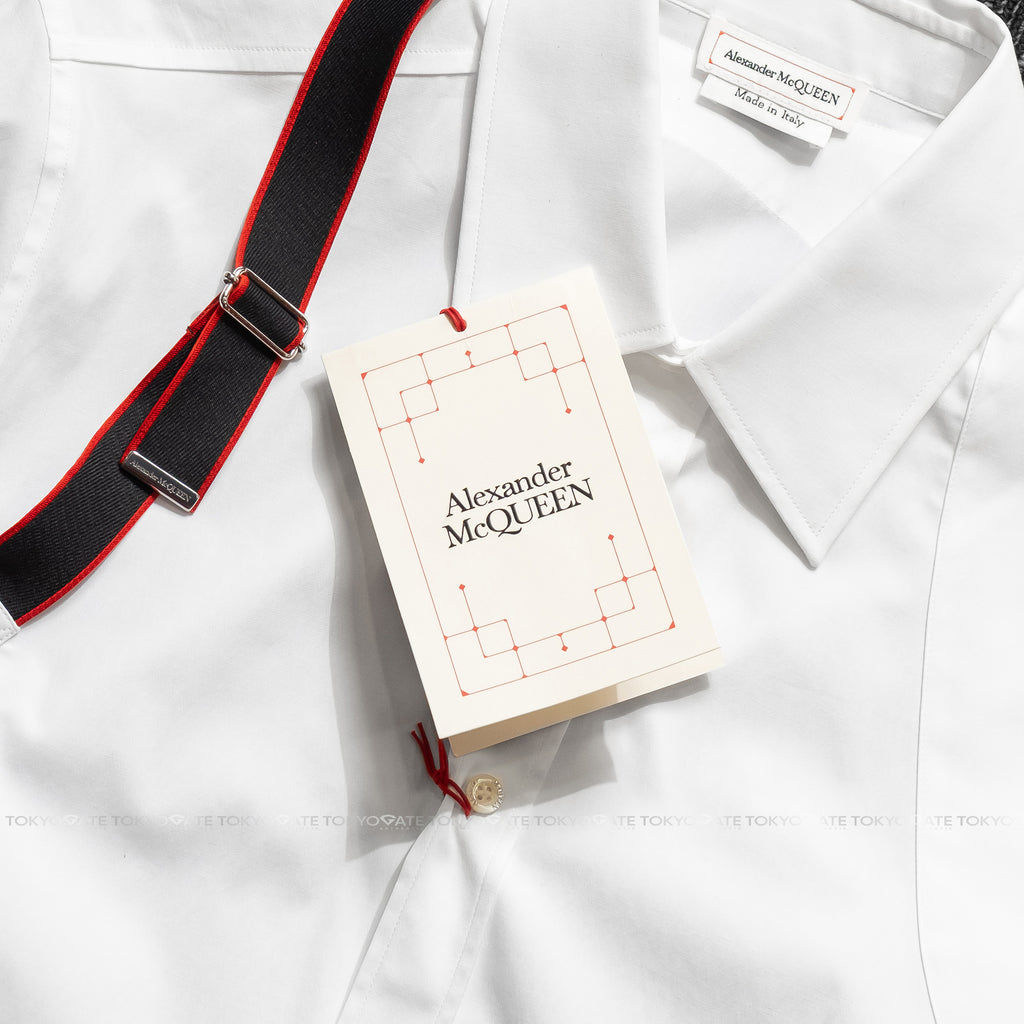 Áo sơ mi Alexander McQueen 615271 QRN44 White Slim Fit