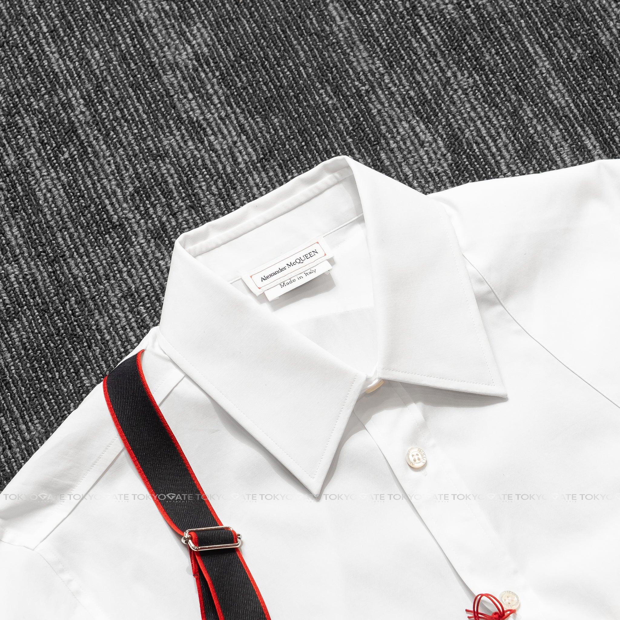 Áo sơ mi Alexander McQueen 615271 QRN44 White Slim Fit