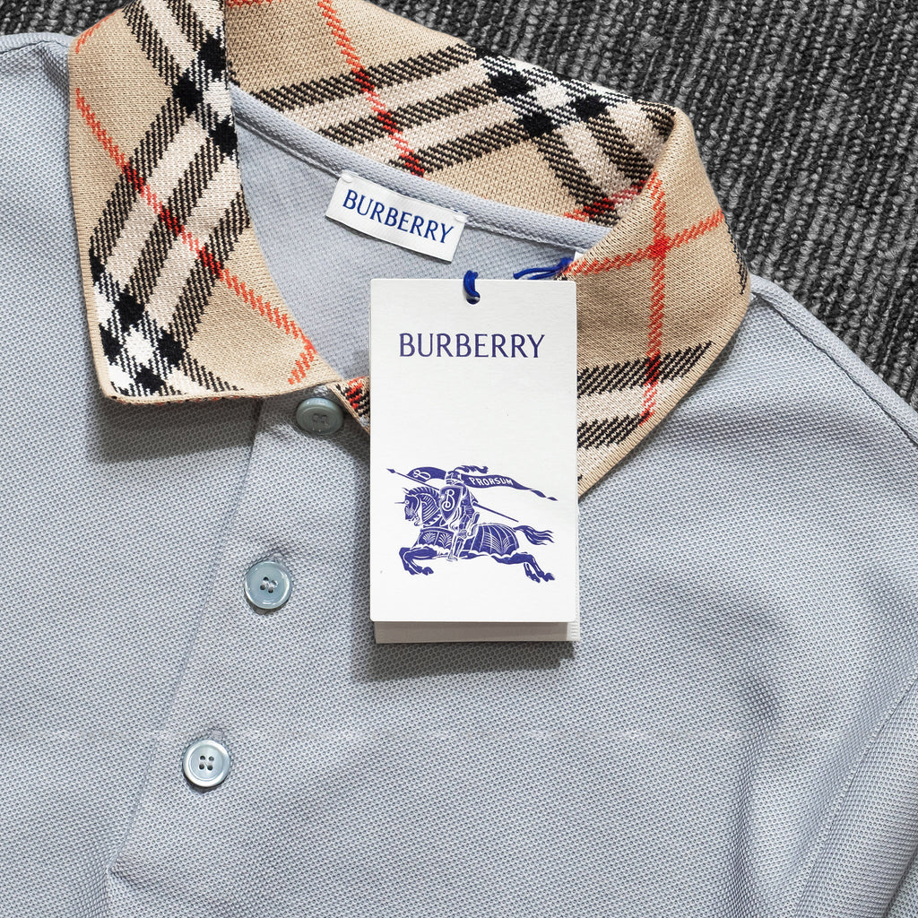 Áo polo Burberry 81269681 SP25 MW FOR Gale Grey Slim Fit