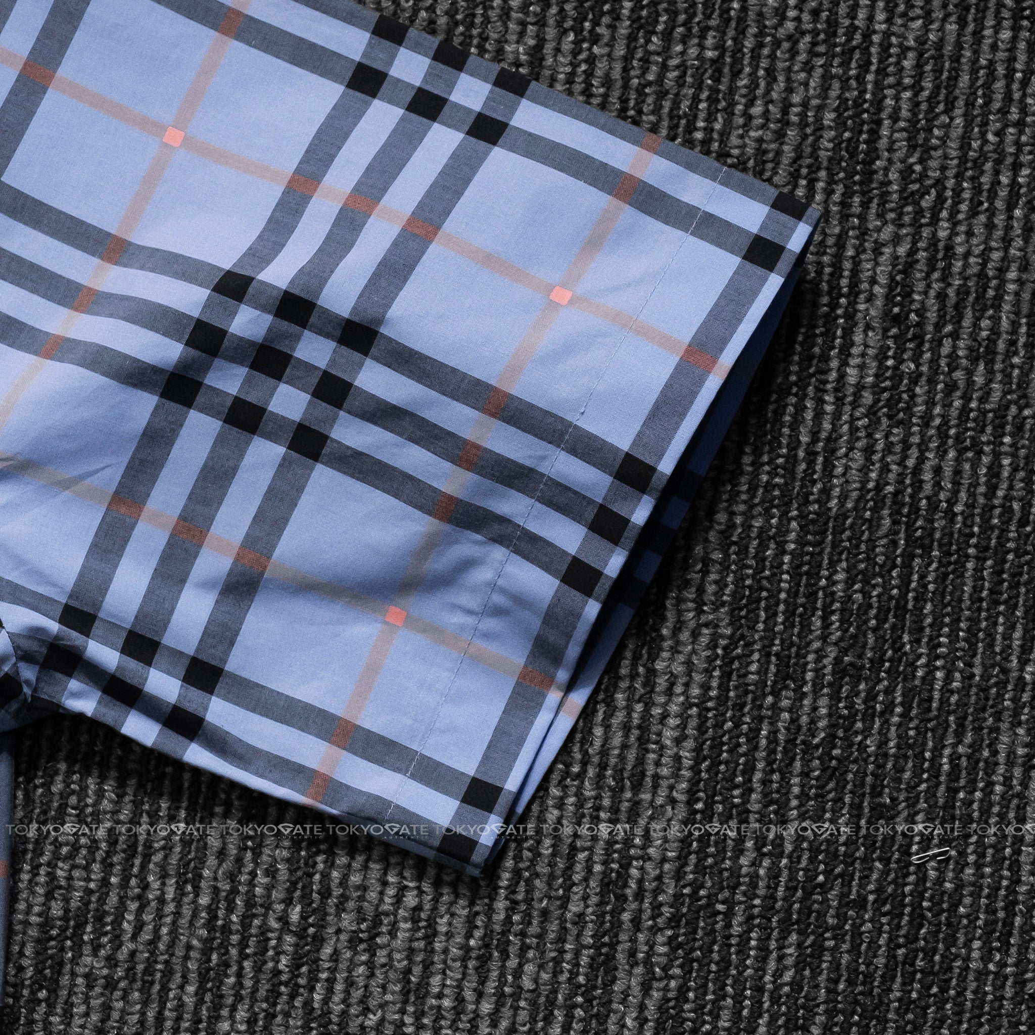 Áo sơ mi Burberry 8122335 SS Shefford Dusty Azure Slim Fit