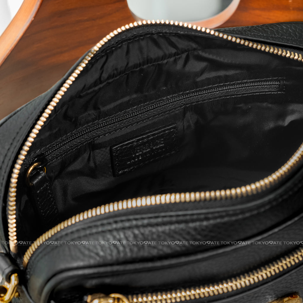 Túi Versace 1005464 1A02187 Black Leather Crossbody Bag