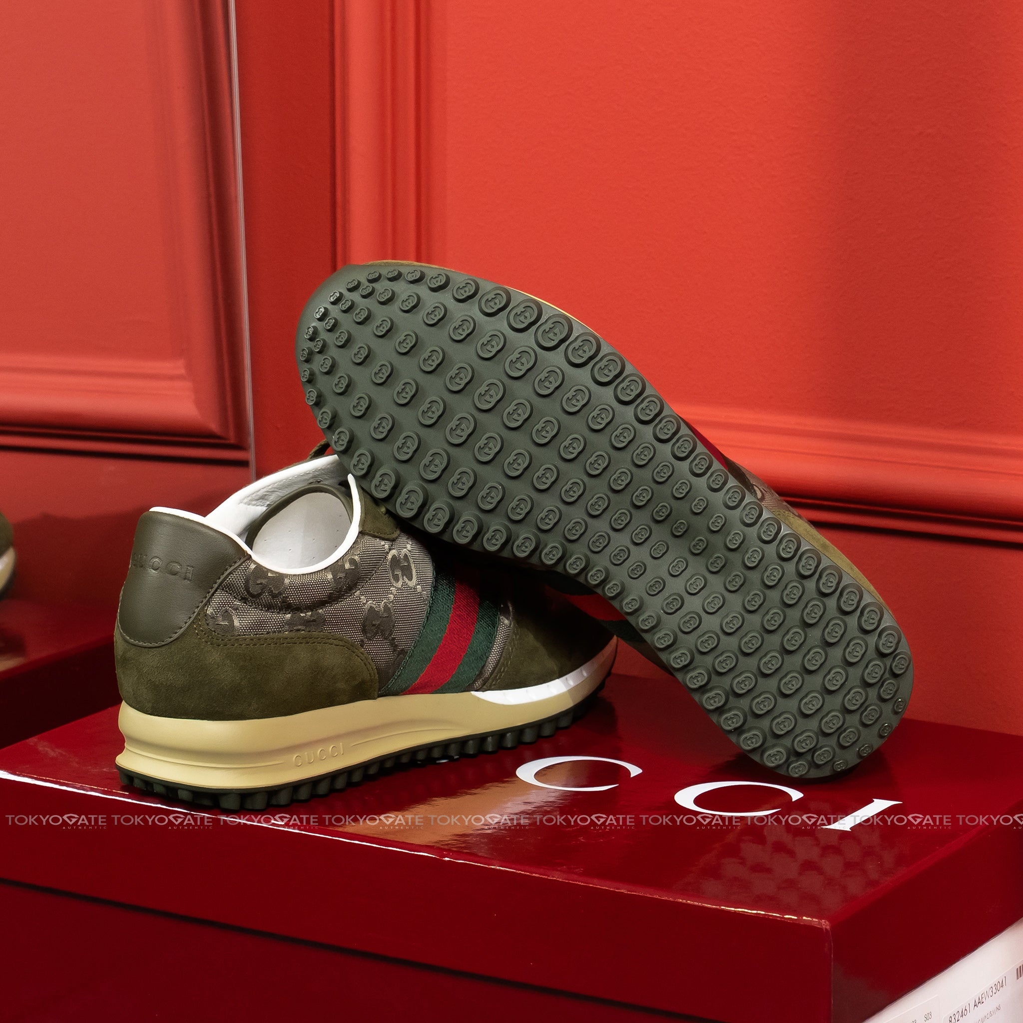 Giày Gucci 832461 AAEW3 3041 Nora Sneaker In Green