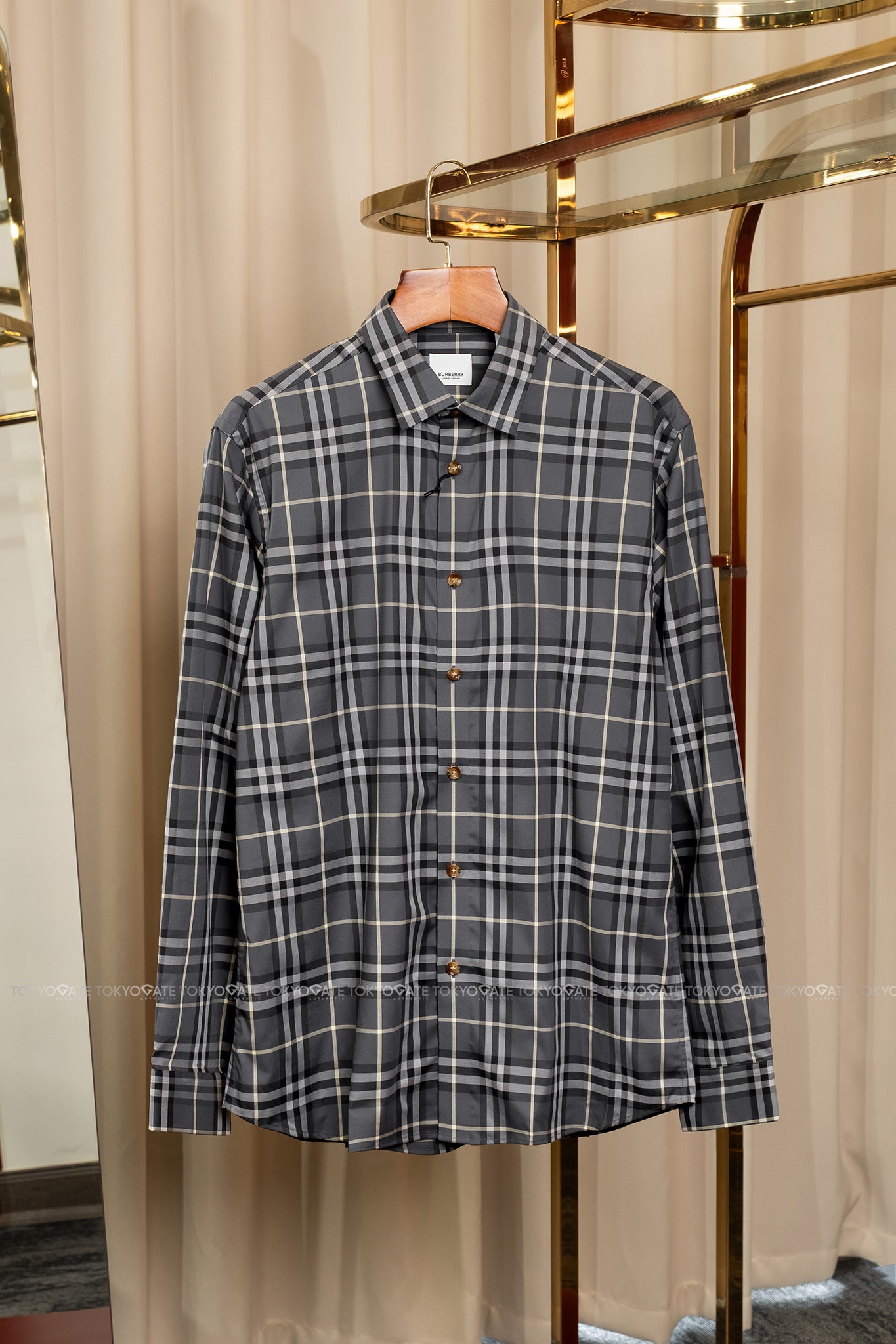 Áo sơ mi Burberry LS Shefford Seal Grey Slim Fit