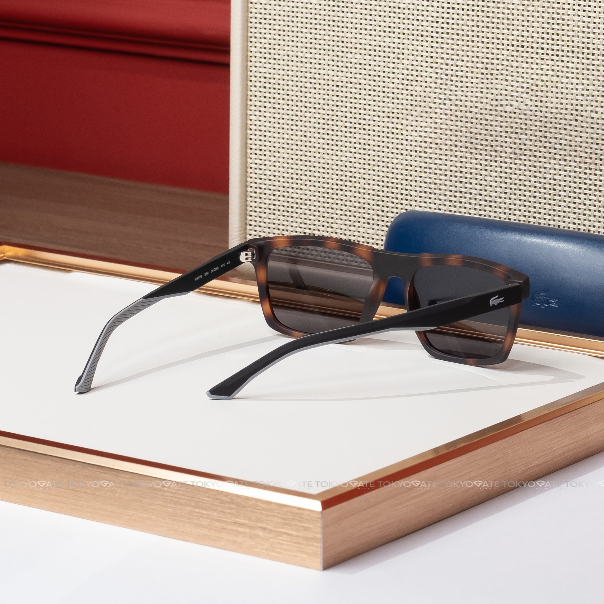 Kính Lacoste L957S-230-56 Rectangular Amber Sunglasses - 56