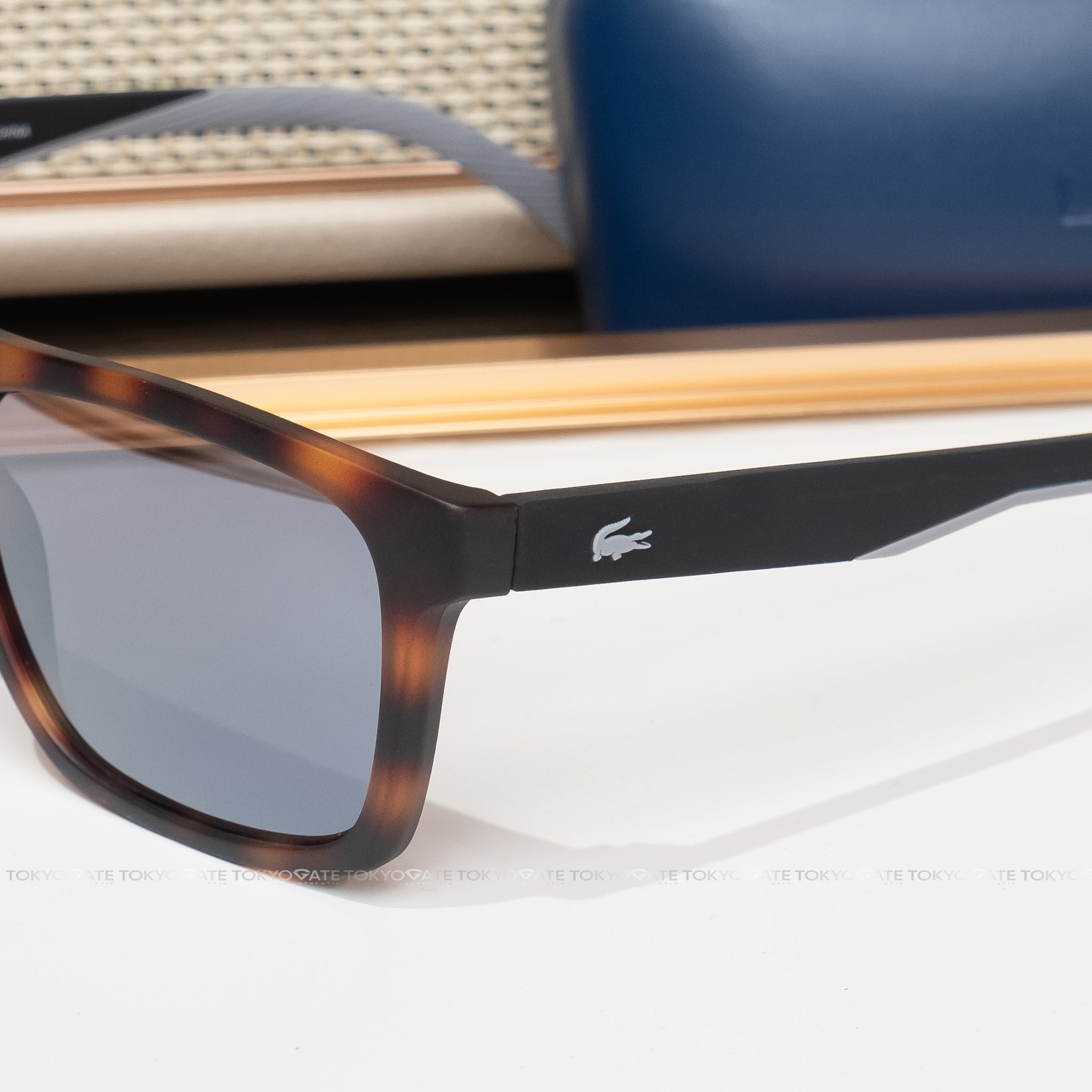 Kính Lacoste L957S-230-56 Rectangular Amber Sunglasses - 56