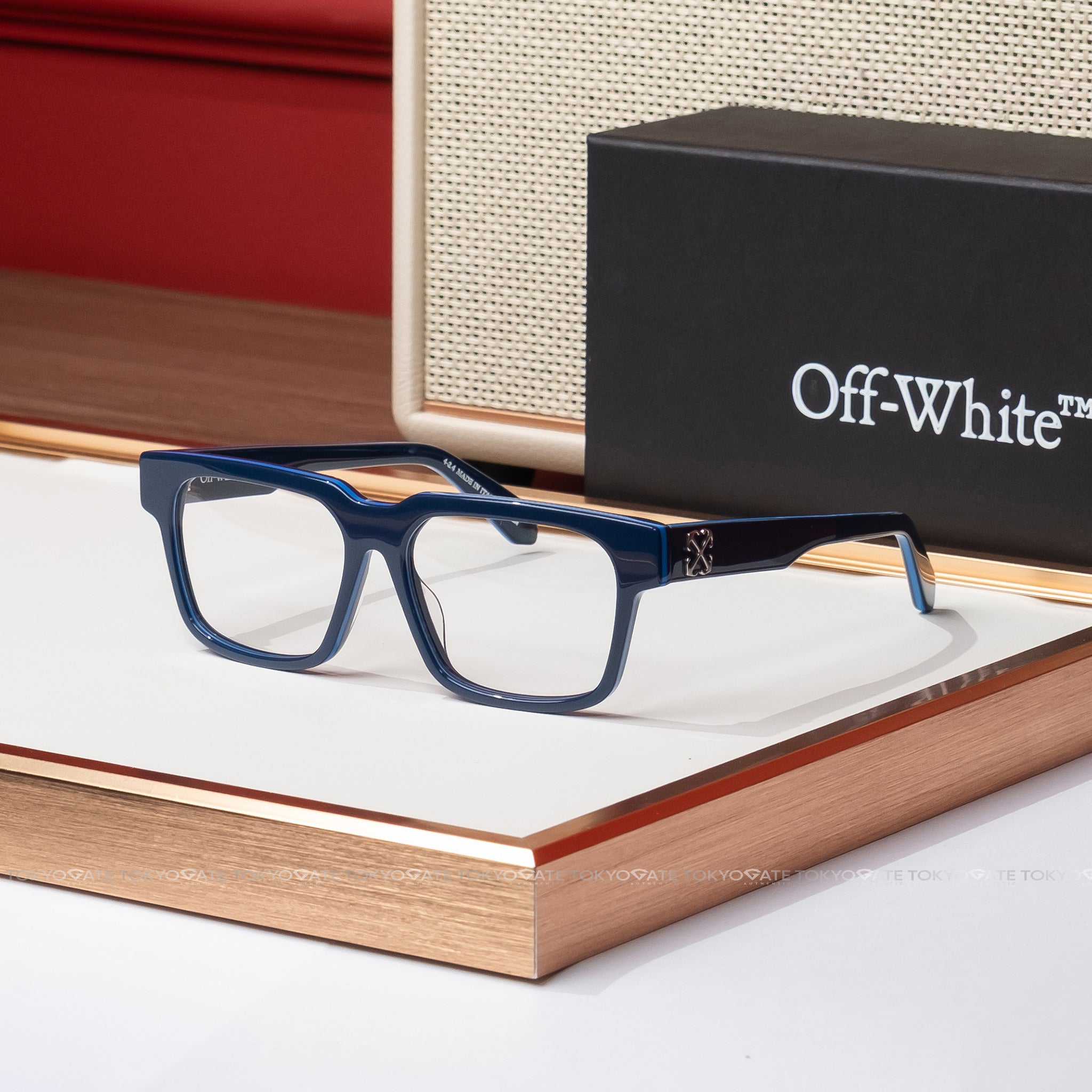 Kính Off-White OERJ07LF24PLA0014800-54 Square Blue Opticals - 54
