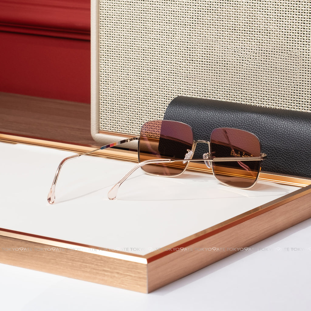 Kính Paul Smith PSSN02855CASSIDY-003 Square Gold Brown Sunglasses - 55