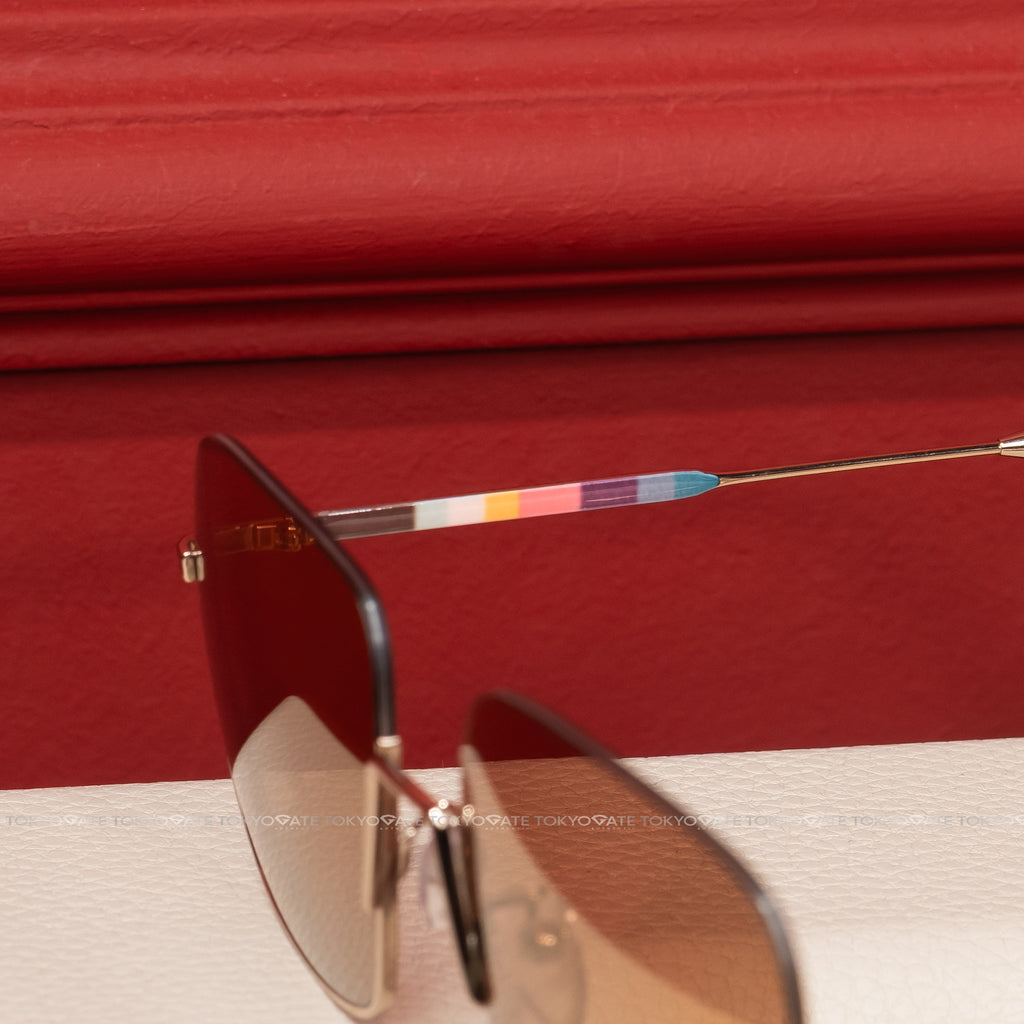 Kính Paul Smith PSSN02855CASSIDY-003 Square Gold Brown Sunglasses - 55