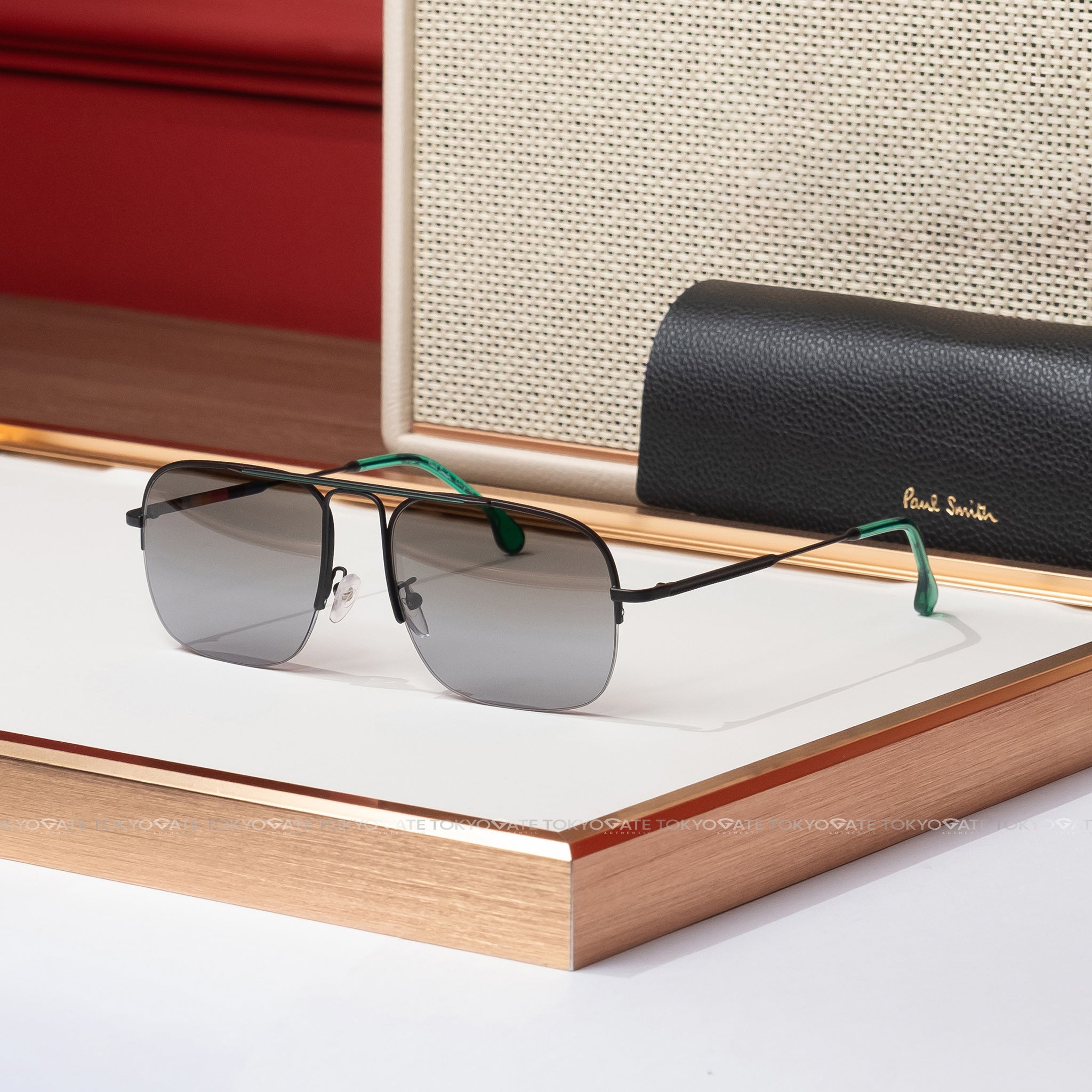 Kính Paul Smith PSSN02558-004-58 Rectangular Sunglasses Green Black