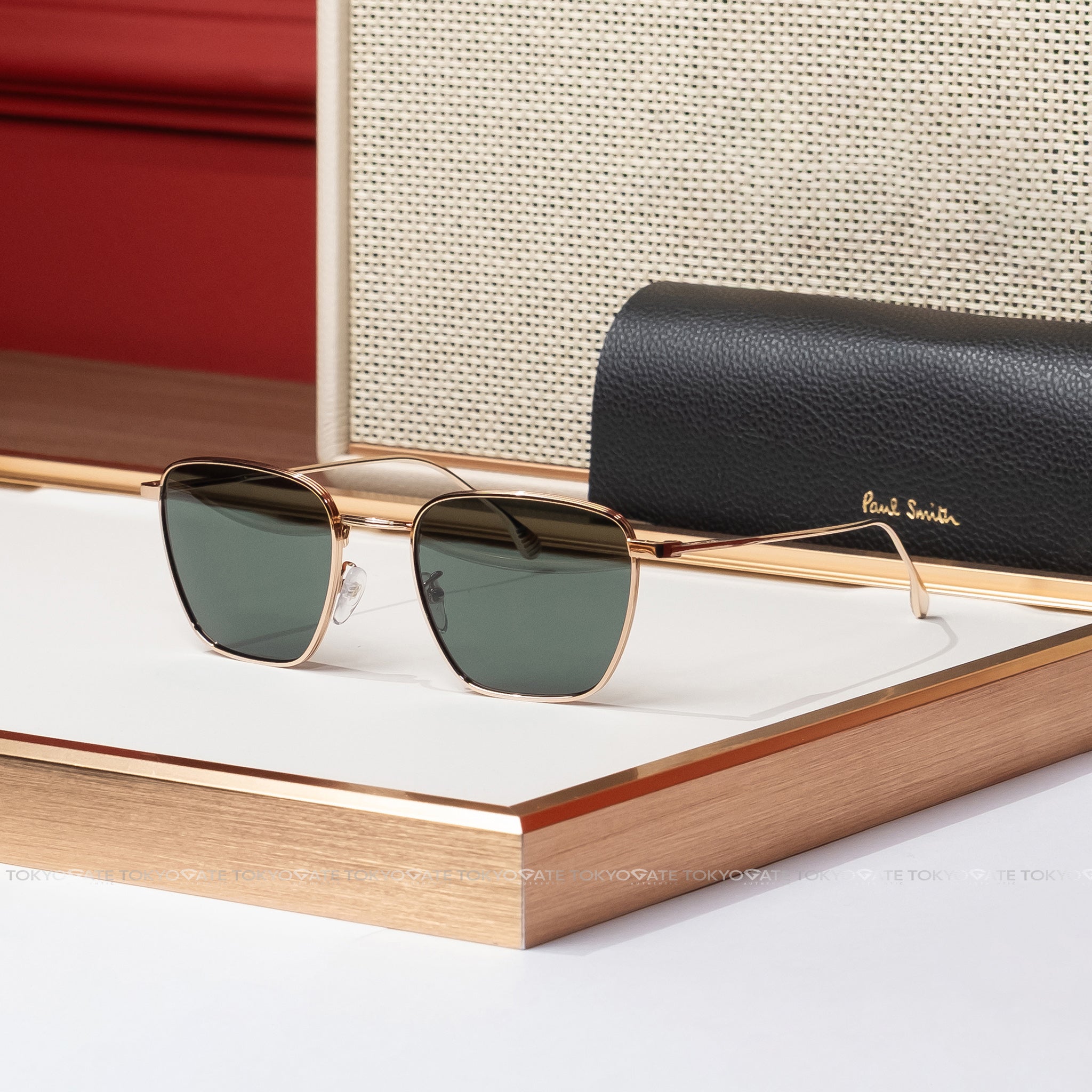 Kính Paul Smith PSSN06953-002-53 Square Gold Green Sunglasses