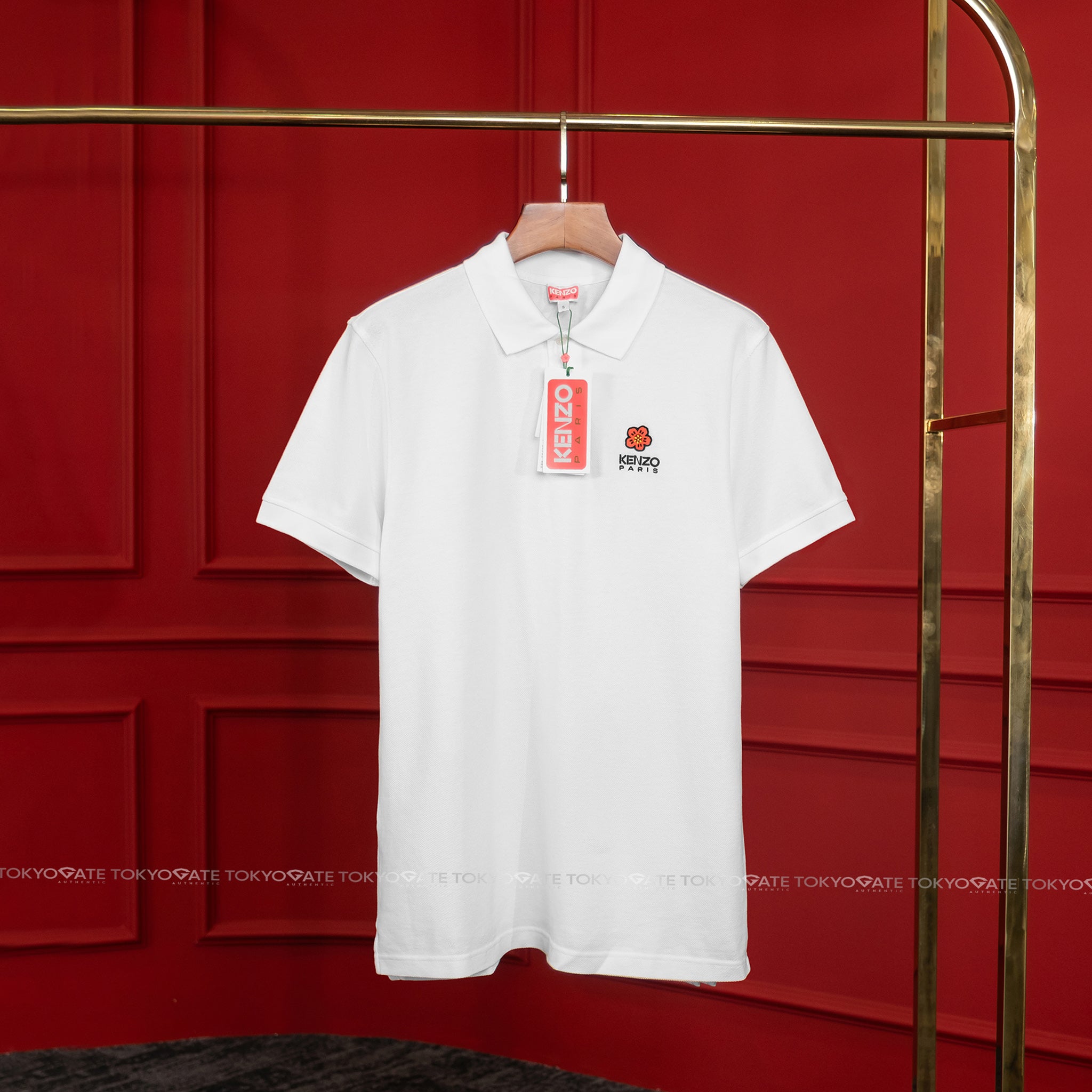 Áo polo Kenzo PFC65PO0024PU01 Boke Flower In White