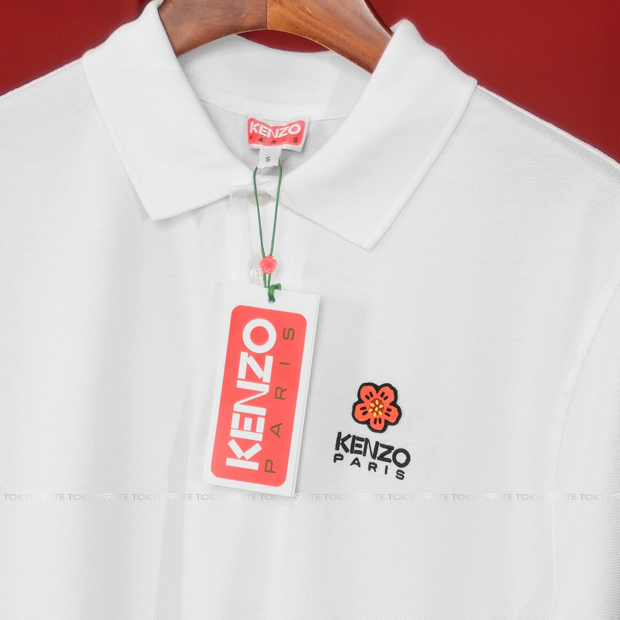 Áo polo Kenzo PFC65PO0024PU01 Boke Flower In White