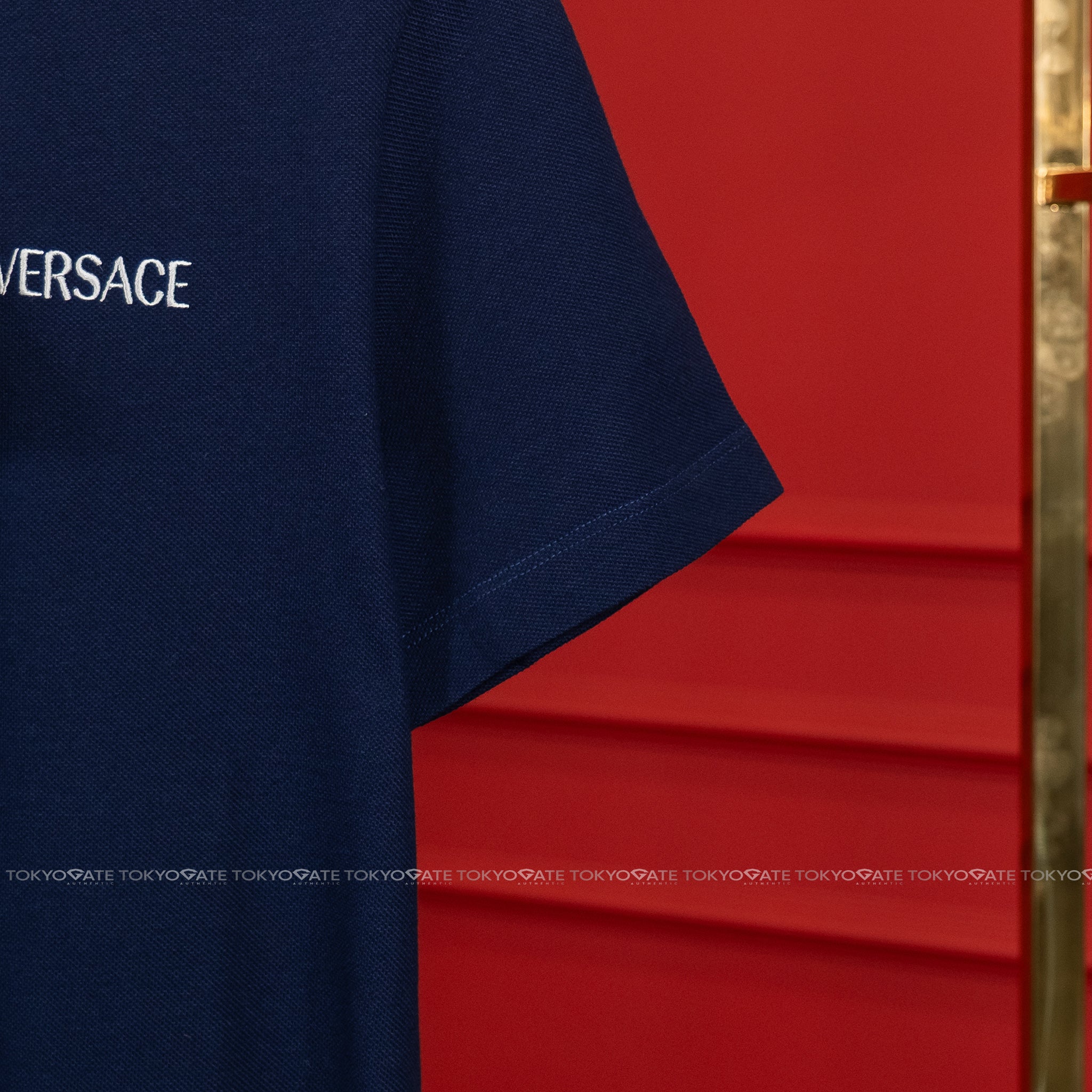 Áo polo Versace 1011851 1A14049 Navy Regular Fit