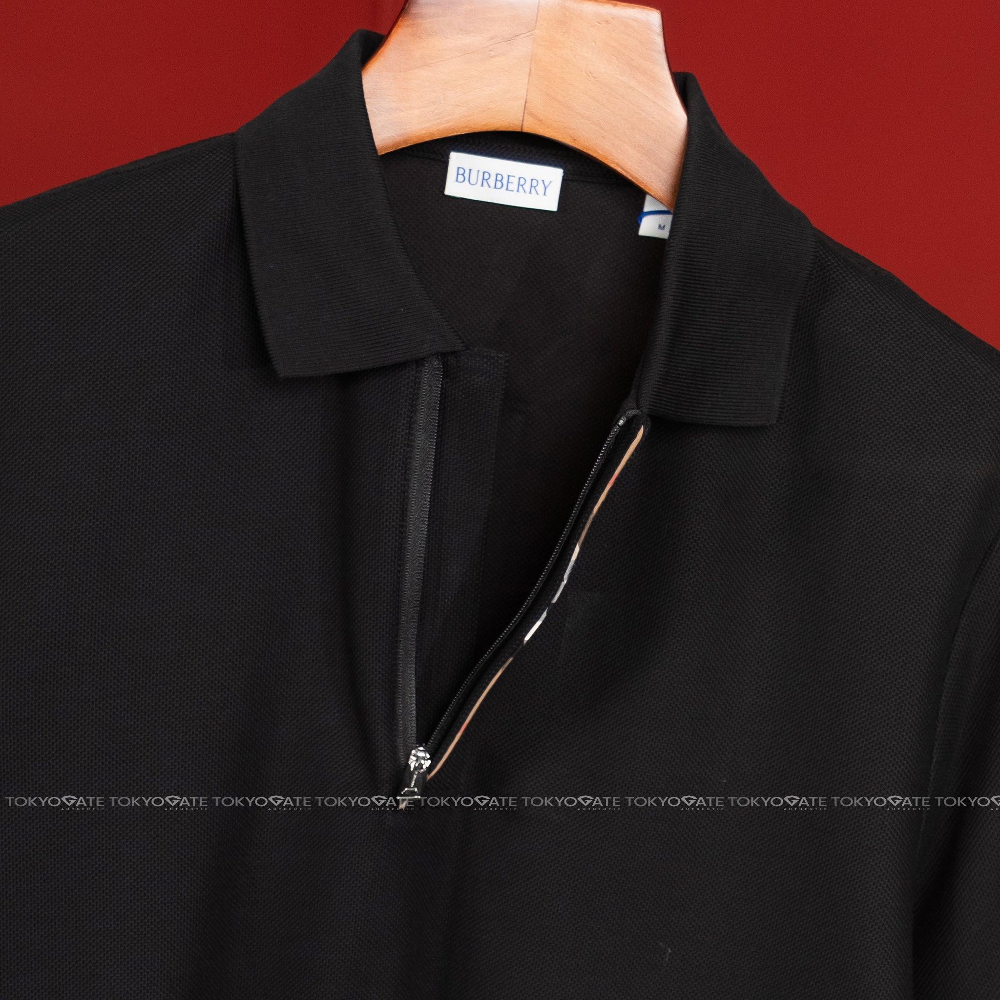 Áo polo Burberry 8112441 Harford ZP Black Slim Fit