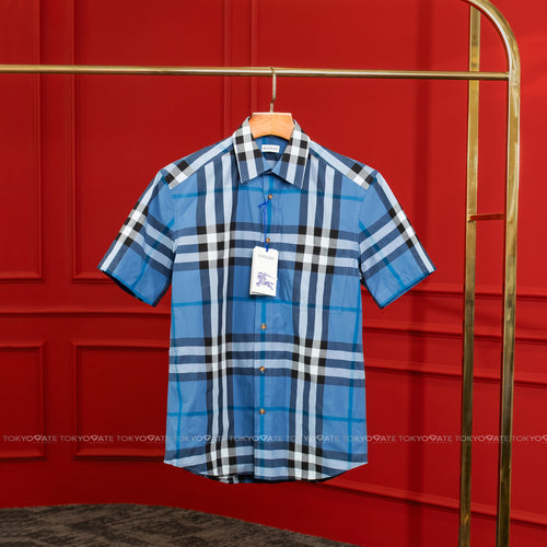 Áo sơ mi Burberry SS Claverdon Blue Jade Slim Fit