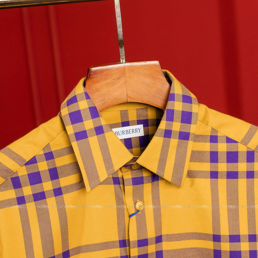 Áo sơ mi Burberry Claverdon 8109835 Yellow IP Check Slim Fit