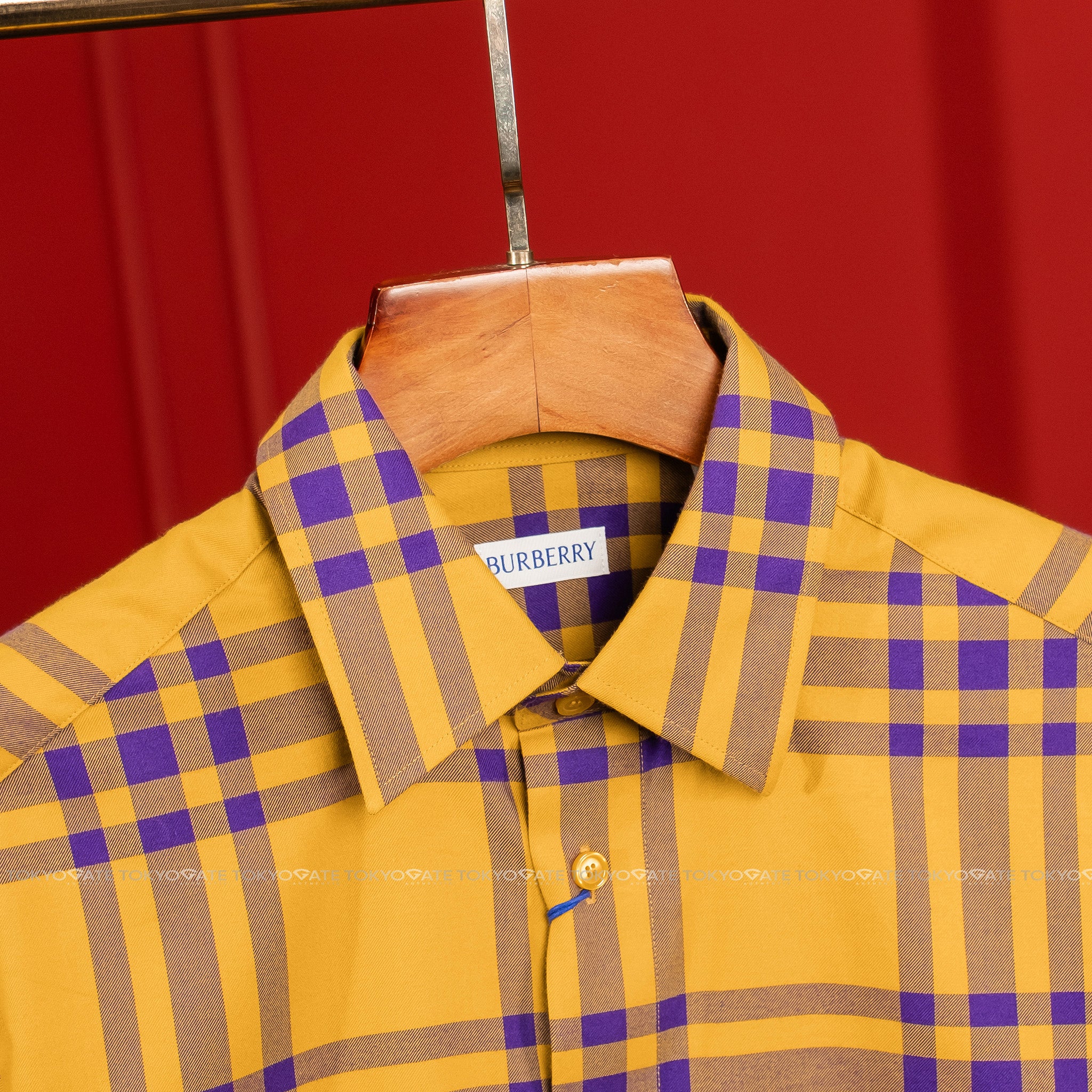 Áo sơ mi Burberry Claverdon 8109835 Yellow IP Check Slim Fit