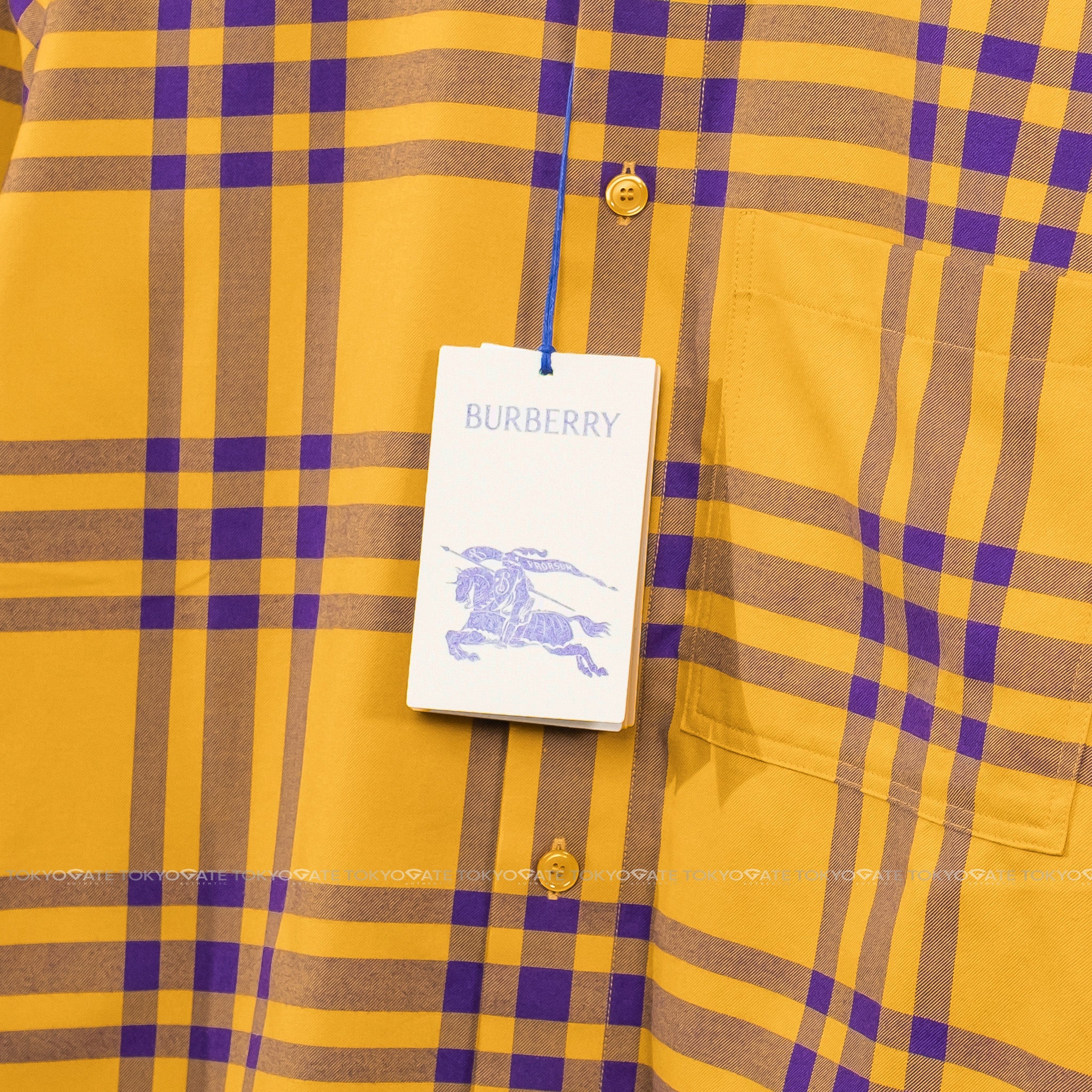 Áo sơ mi Burberry Claverdon 8109835 Yellow IP Check Slim Fit