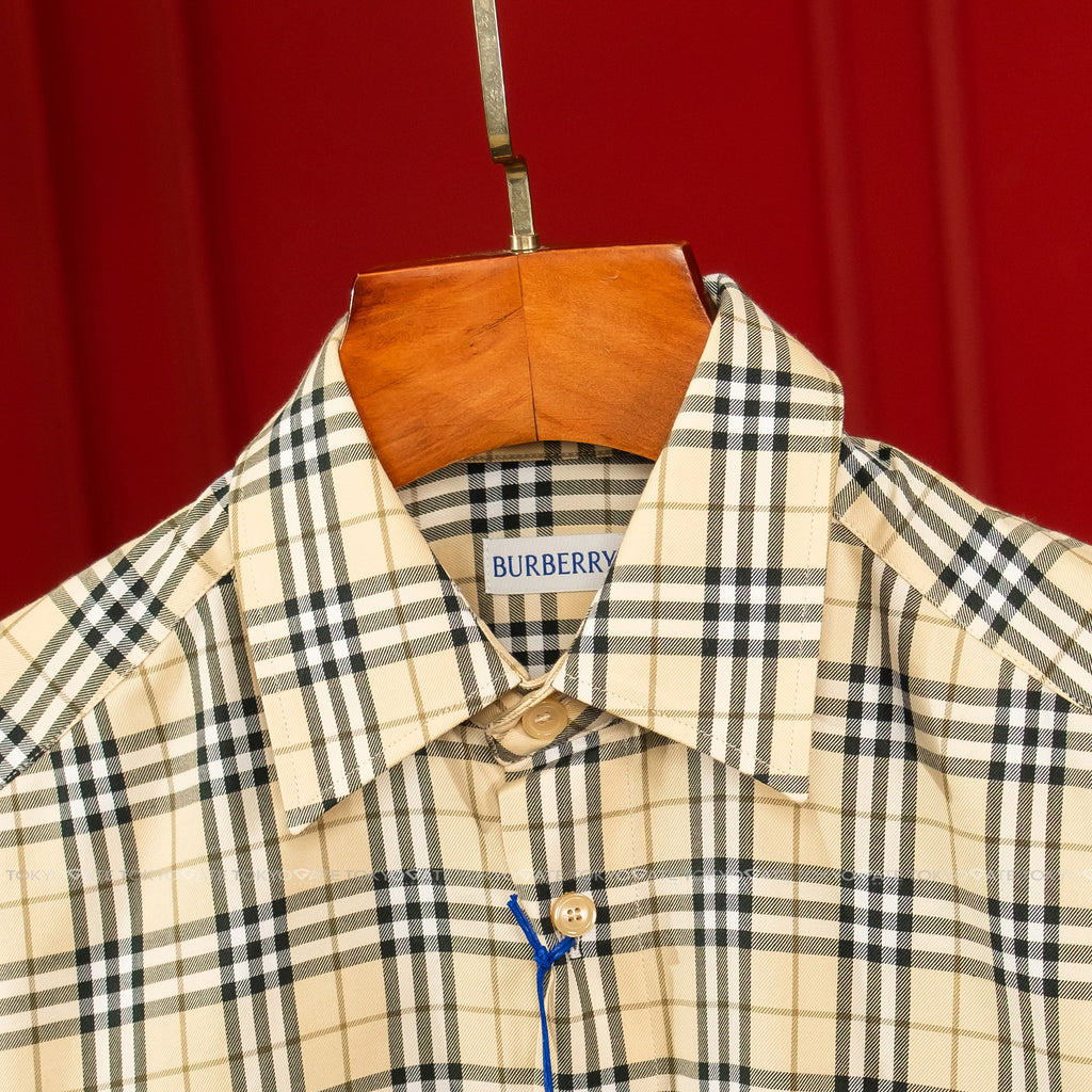 Áo sơ mi Burberry Claverdon 8121628 Archive Beige Slim Fit