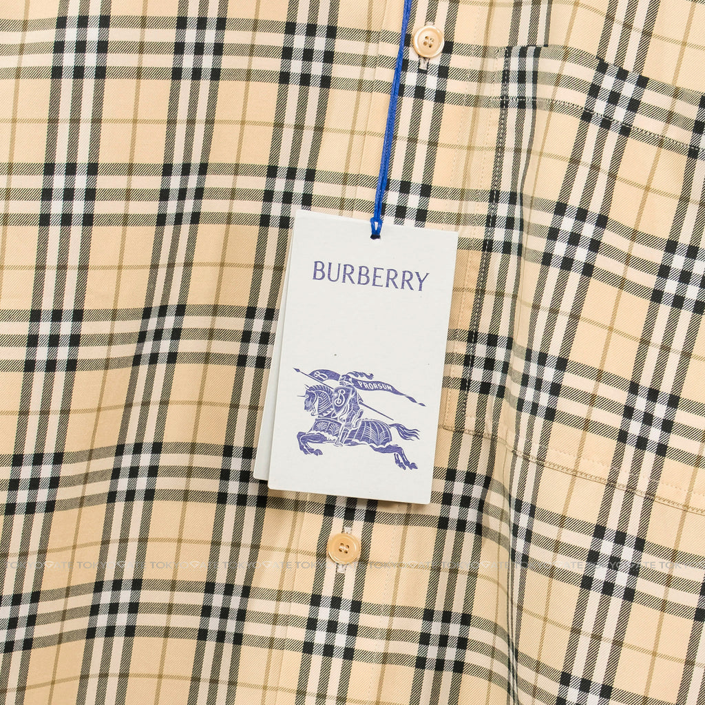 Áo sơ mi Burberry Claverdon 8121628 Archive Beige Slim Fit