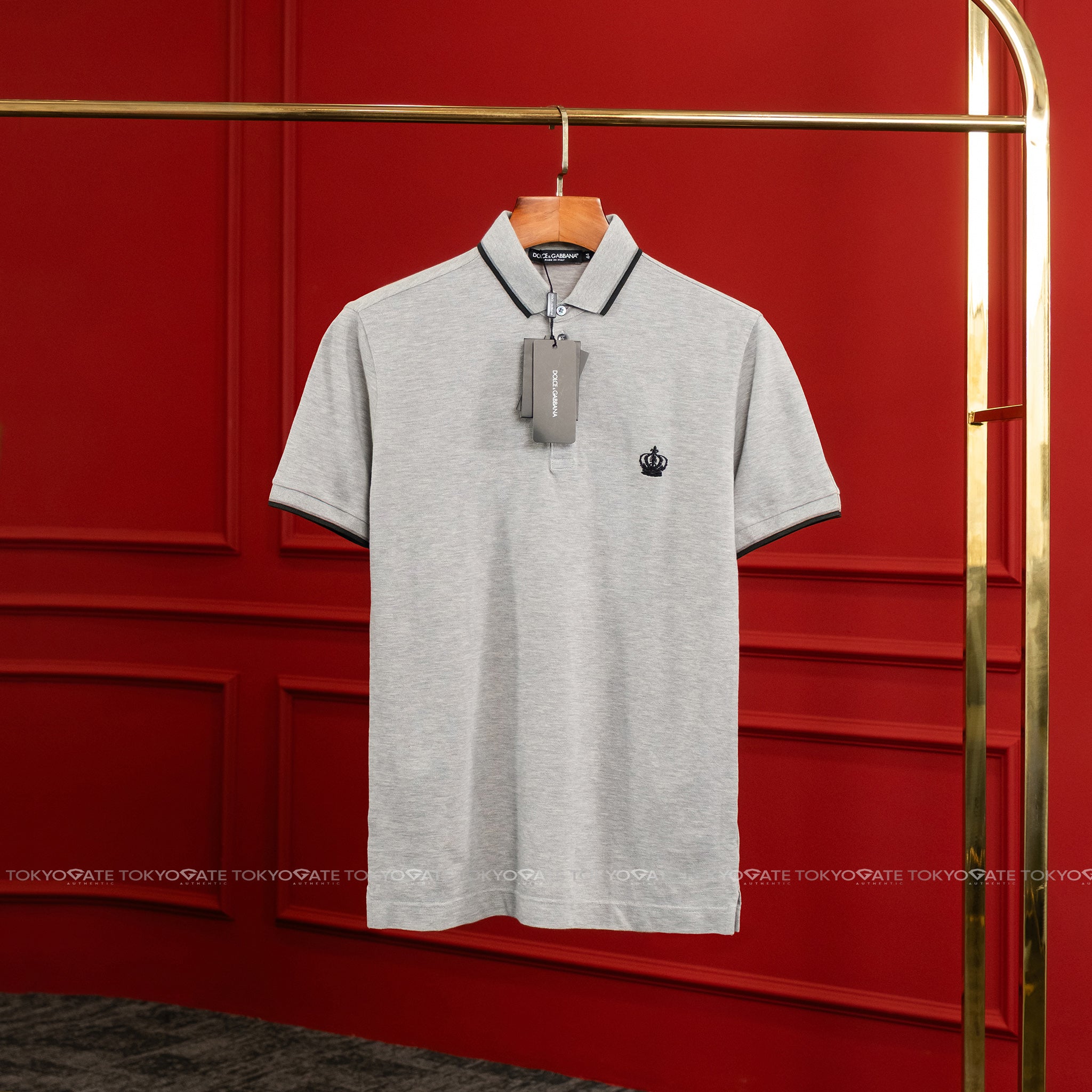 Áo polo D&G G8GI2T G7HPO Crown Patch Polo Shirt Slim Fit