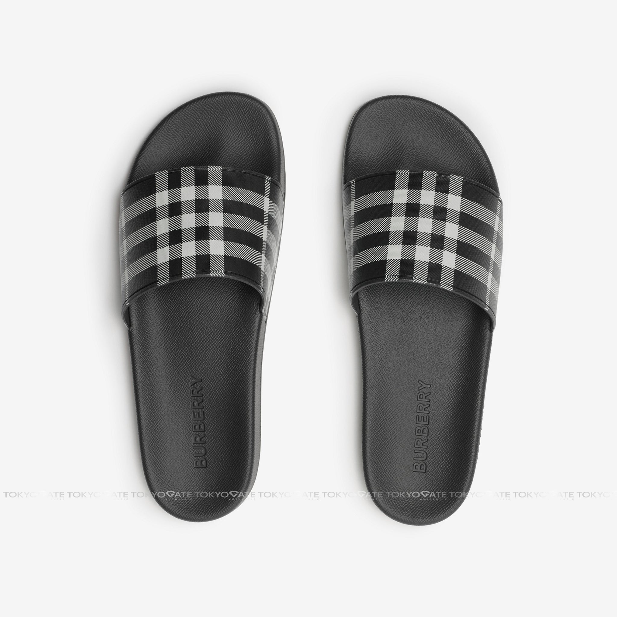 Dép Burberry 8107514 Furley Slides Black IP Check
