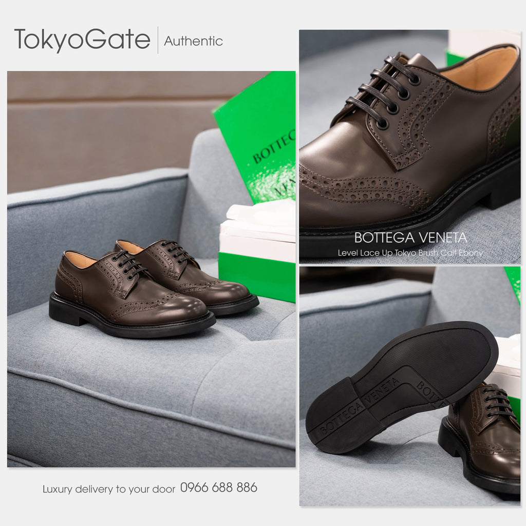 Giày Bottega Veneta 651308 V00H0 2059 Lace-Up Leather Shoes