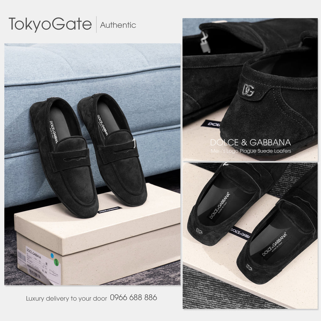 Giày D&G A50599 AS707 80999 Black Suede Leather